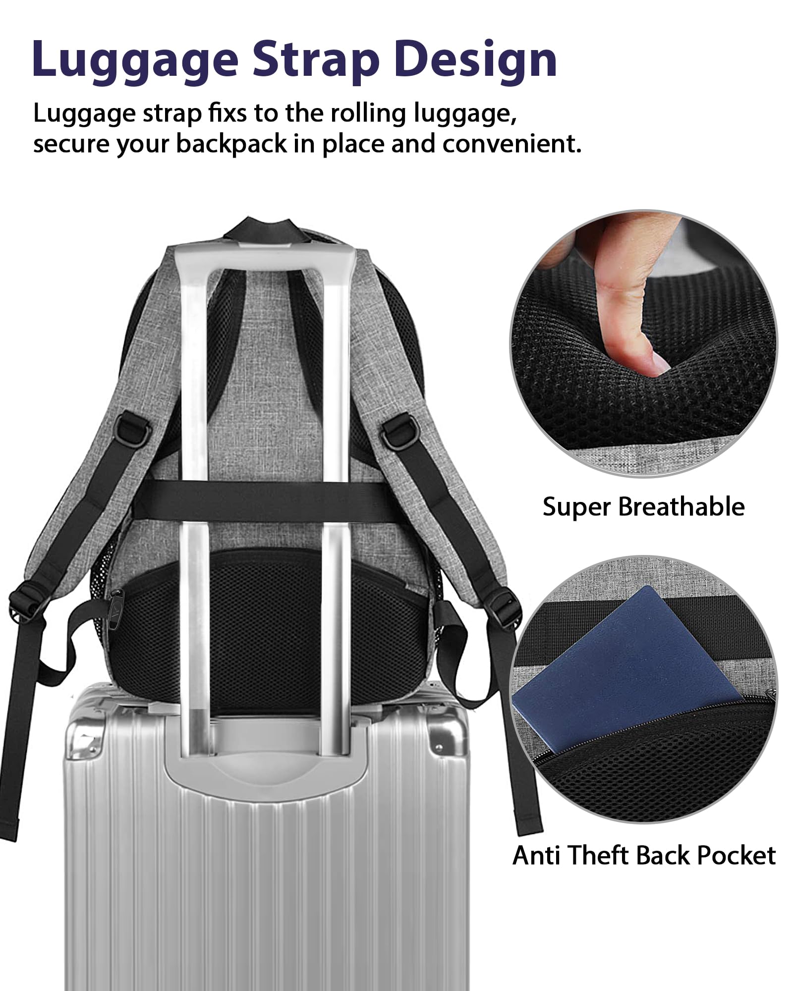 Foto 4 pulgar | Mochila Matein Para Portátil De 18 Pulgadas, Extra Grande, 50 L, Impermeable - Venta Internacional.