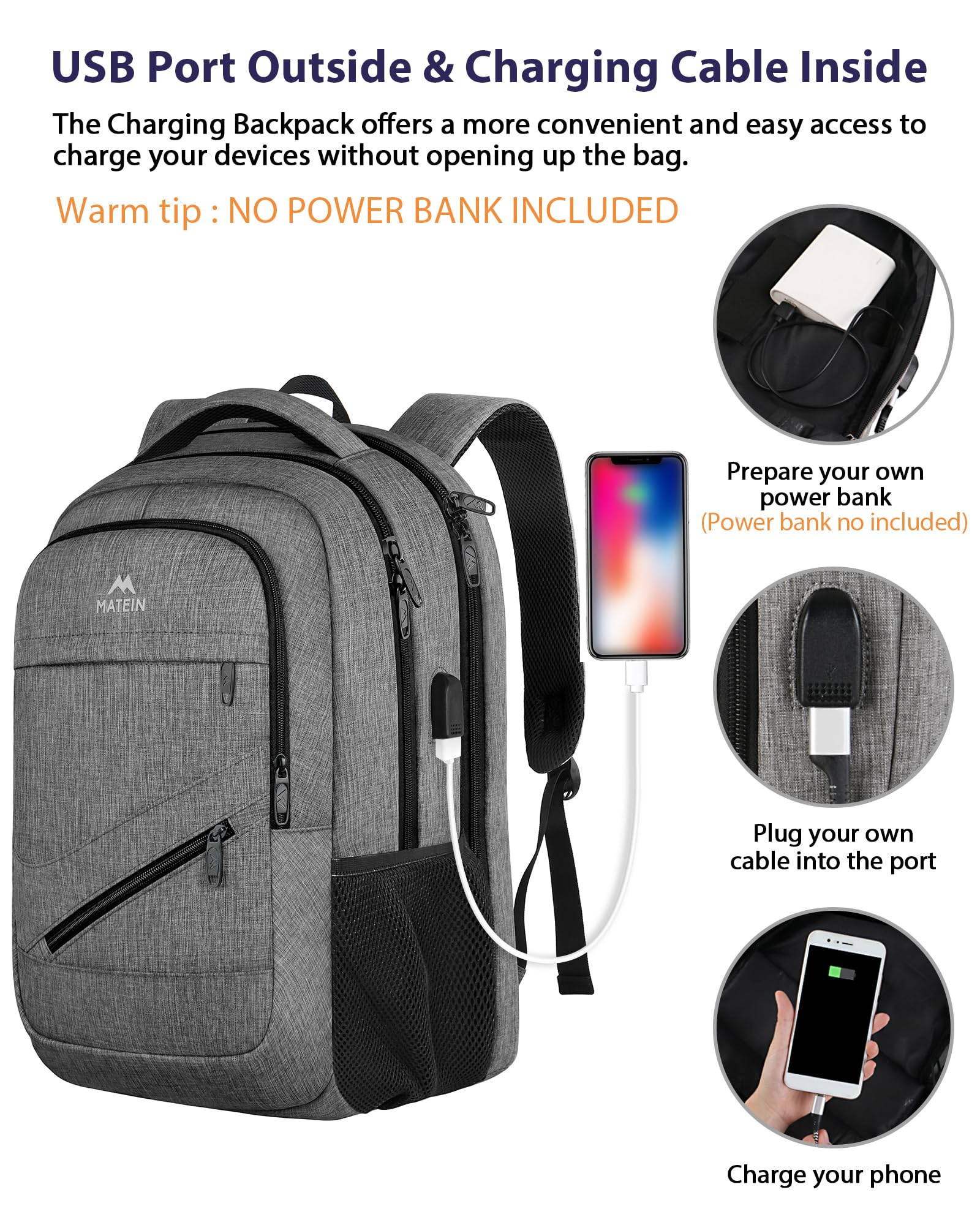 Foto 7 pulgar | Mochila Matein Para Portátil De 18 Pulgadas, Extra Grande, 50 L, Impermeable - Venta Internacional.