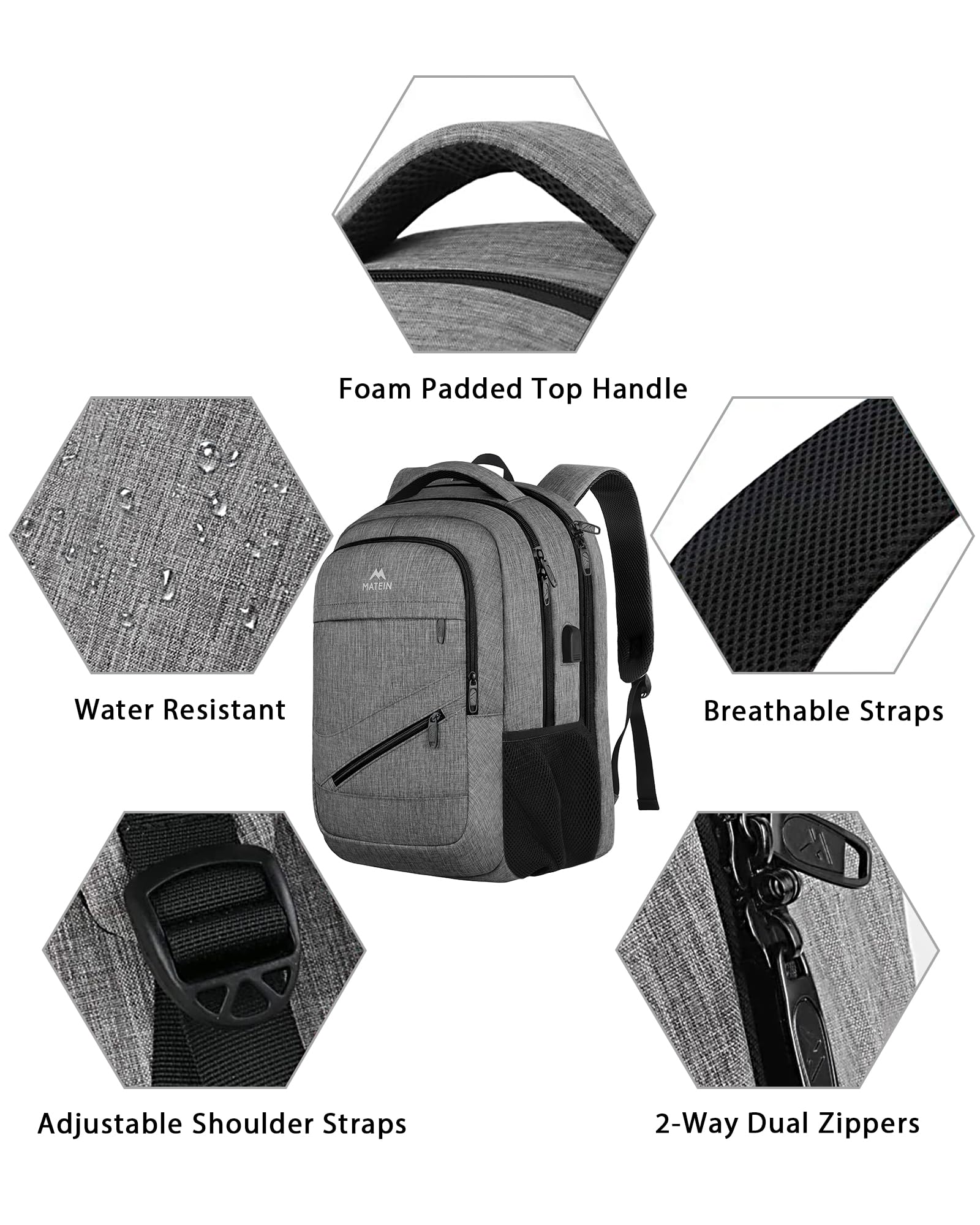Foto 7 | Mochila Matein Para Portátil De 18 Pulgadas, Extra Grande, 50 L, Impermeable - Venta Internacional.