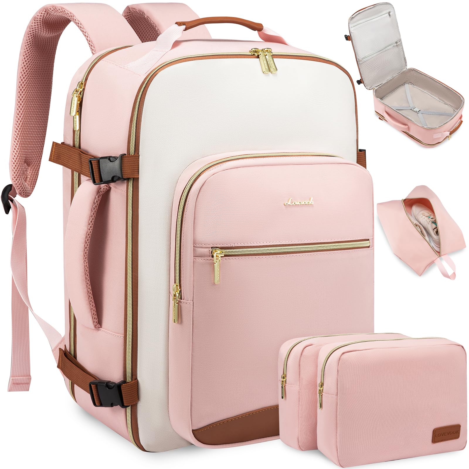 Mochila De Viaje Lovevook 40l Impermeable Para Mujeres Y Hombres - Venta Internacional.