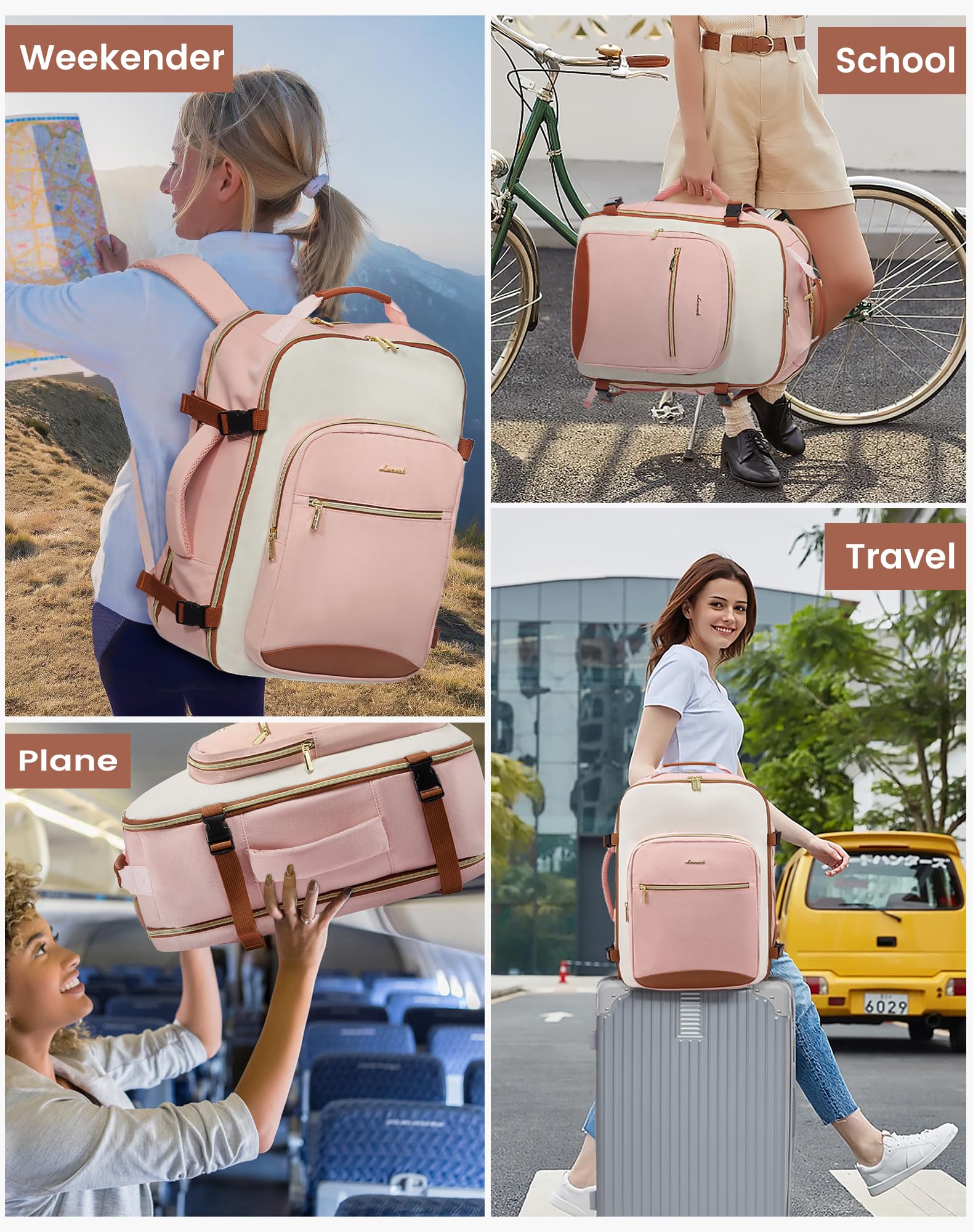 Foto 6 | Mochila De Viaje Lovevook 40l Impermeable Para Mujeres Y Hombres - Venta Internacional.