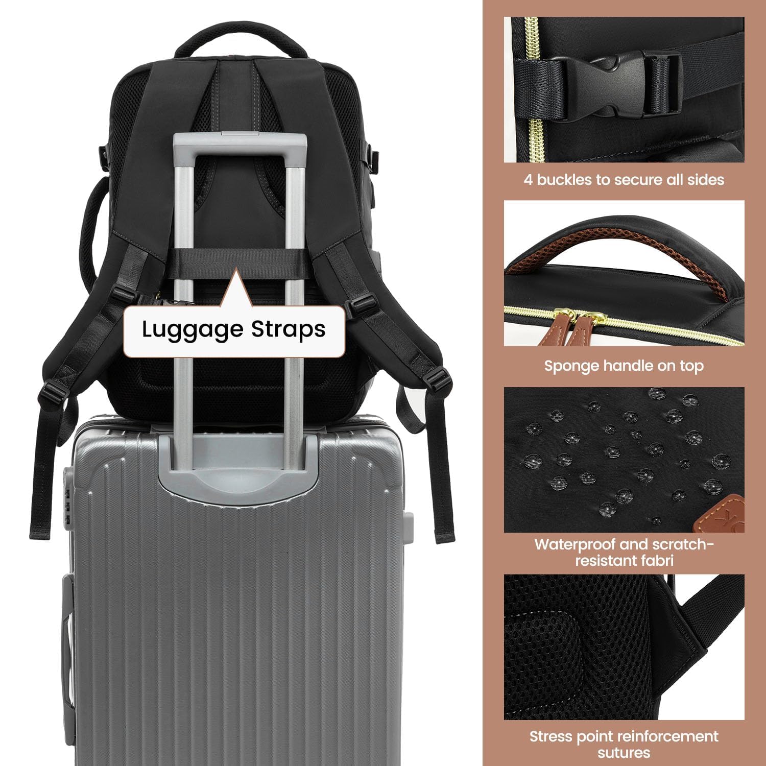 Foto 8 pulgar | Mochila De Viaje Lovevook De 50 Litros Con Cubos De Embalaje A Prueba De Agua - Venta Internacional.