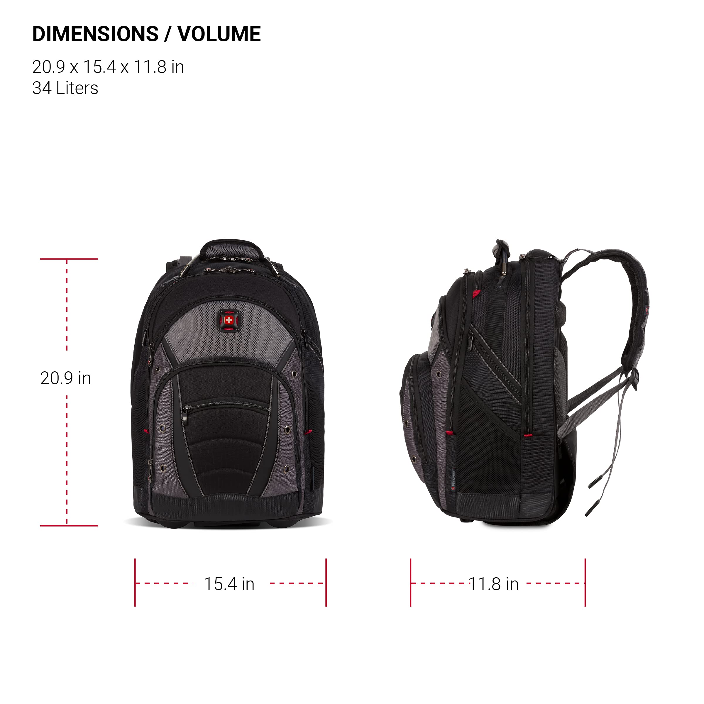 Foto 7 pulgar | Maleta Wenger Synergy 45 Cm Negro/gris Con Bolsillo Para Portátil - Venta Internacional.