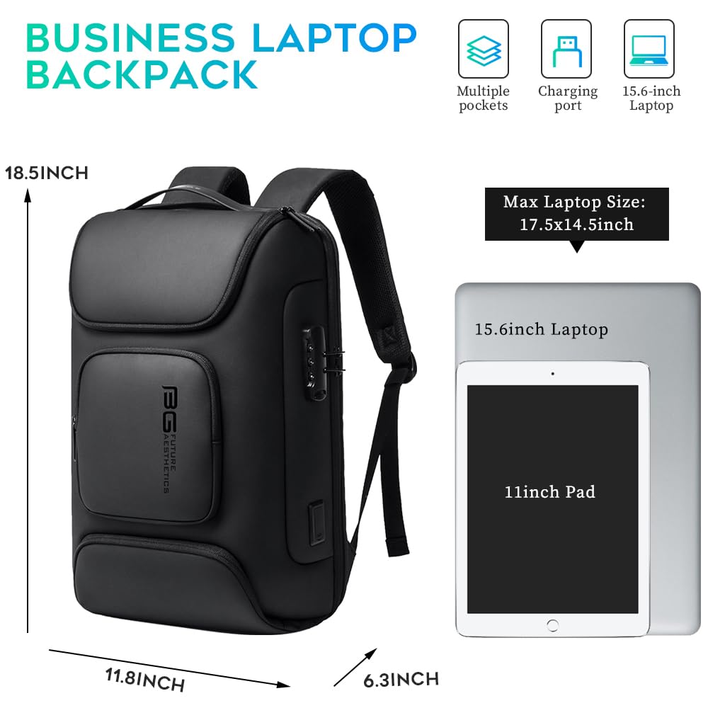 Foto 5 pulgar | Mochila Bange Para Portátil Empresarial De 15,6 Pulgadas Con Puerto De Carga Usb - Venta Internacional.