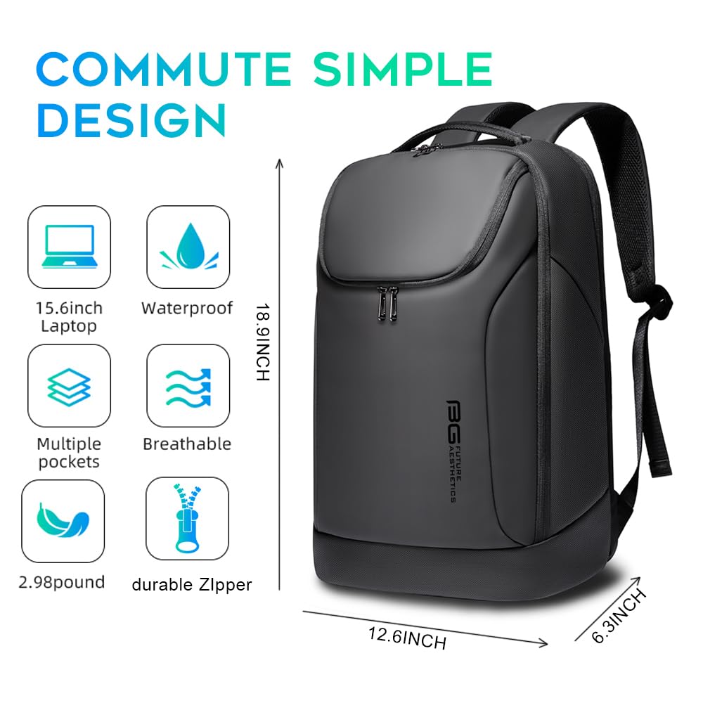 Foto 5 pulgar | Mochila Bange Business Commute Impermeable Para Portátil De 15,6 Pulgadas - Venta Internacional.
