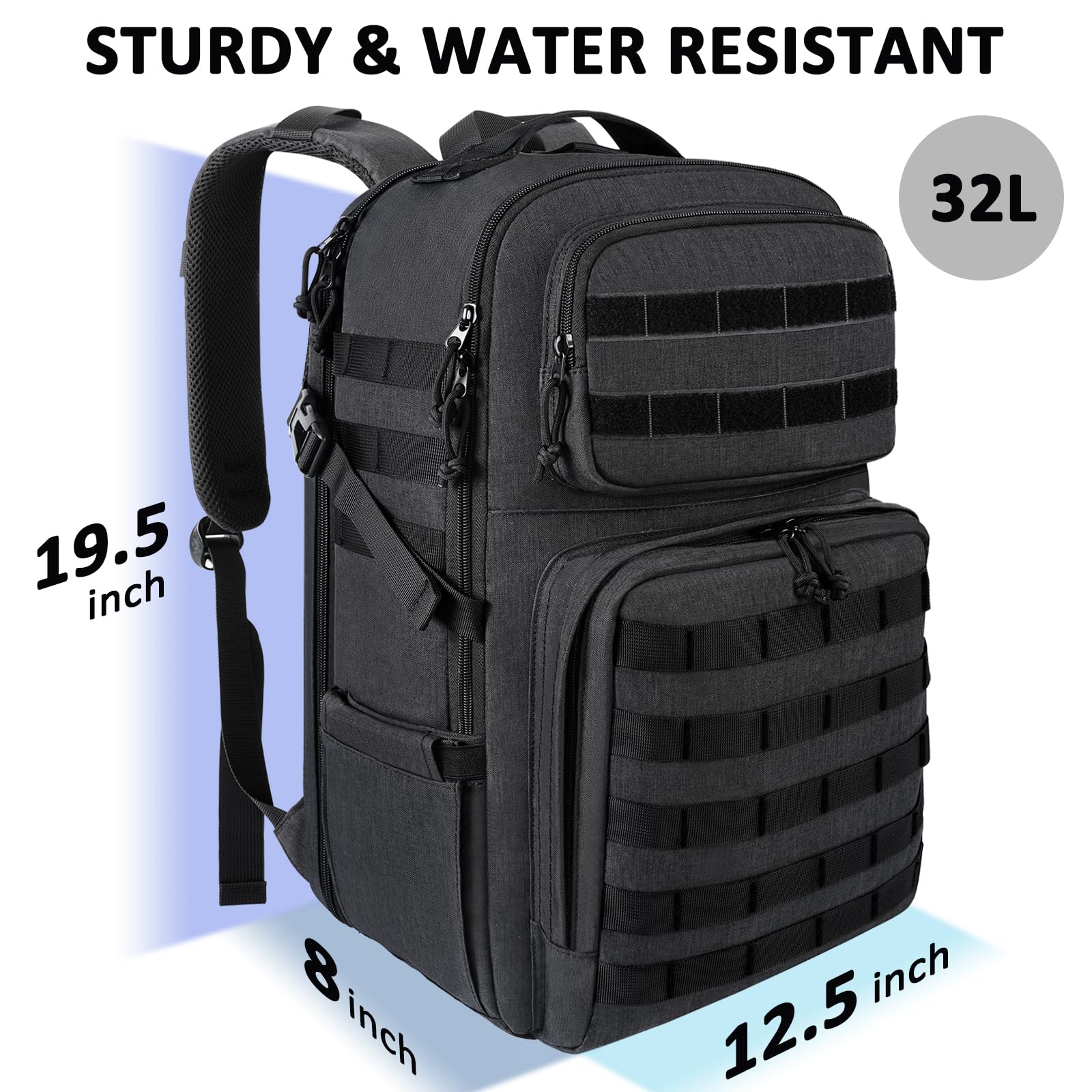 Foto 5 pulgar | Mochila Matein Para Portátil Grande De 17 Pulgadas, 32 L, Resistente Al Agua - Venta Internacional.