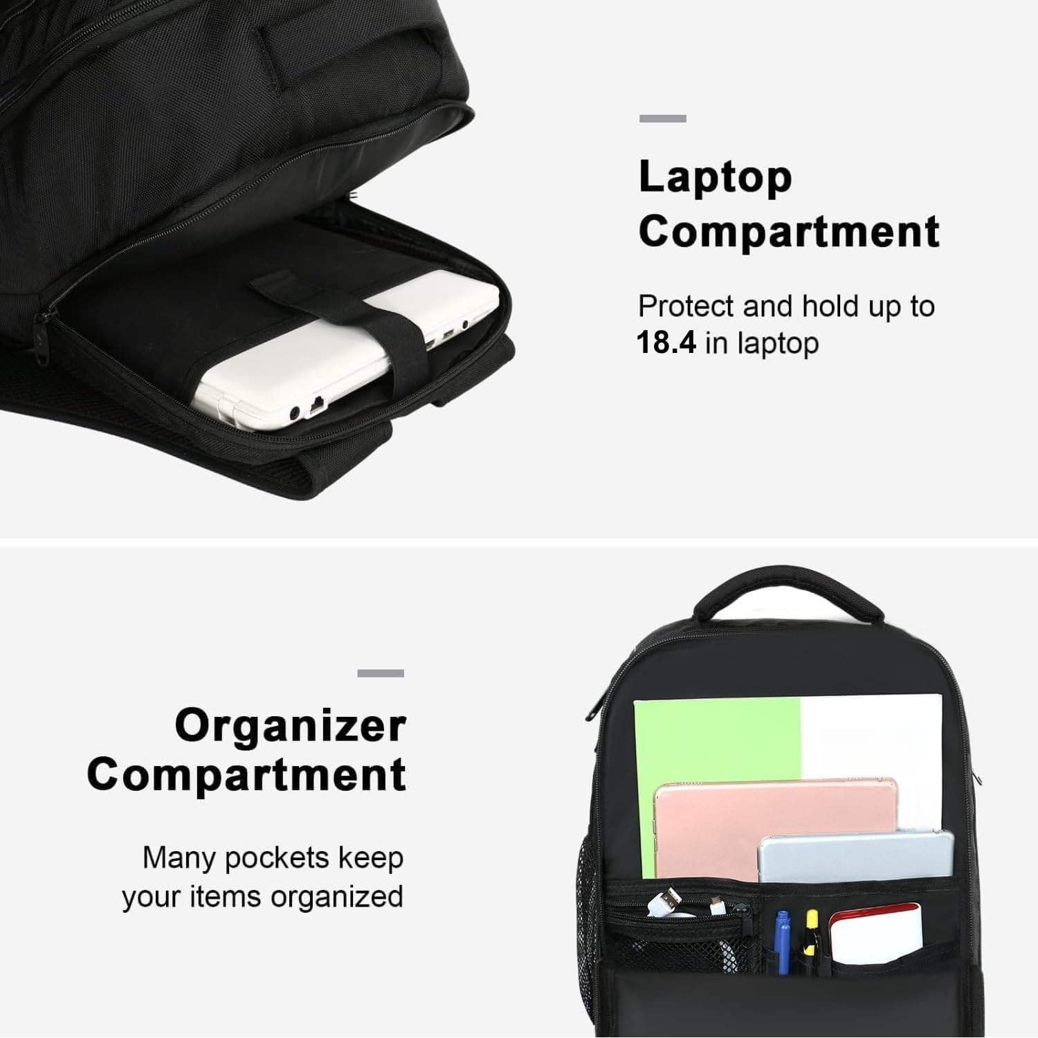 Foto 5 pulgar | Mochila Matein Extra Large Carry On 45 L Con Puerto Usb Negra - Venta Internacional.