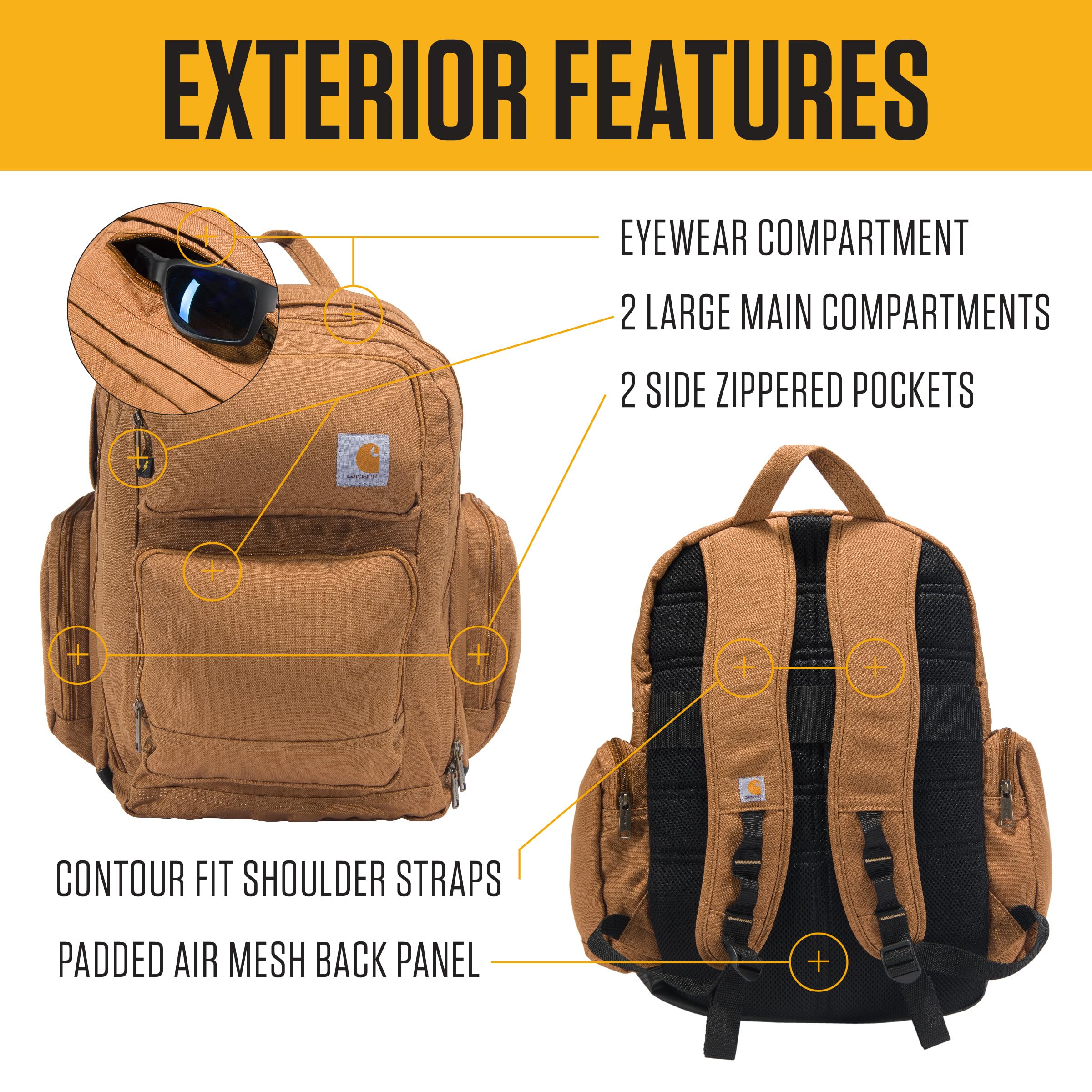 Foto 2 | Mochila Carhartt 35l Con Funda Para Portátil, Color Marrón - Venta Internacional.
