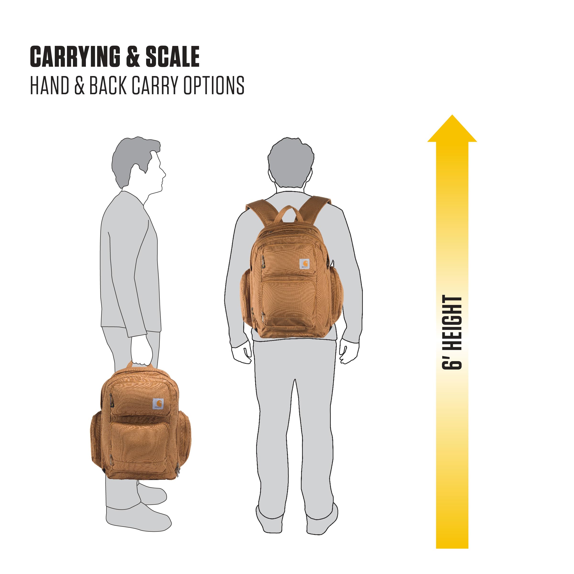 Foto 8 pulgar | Mochila Carhartt 35l Con Funda Para Portátil, Color Marrón - Venta Internacional.