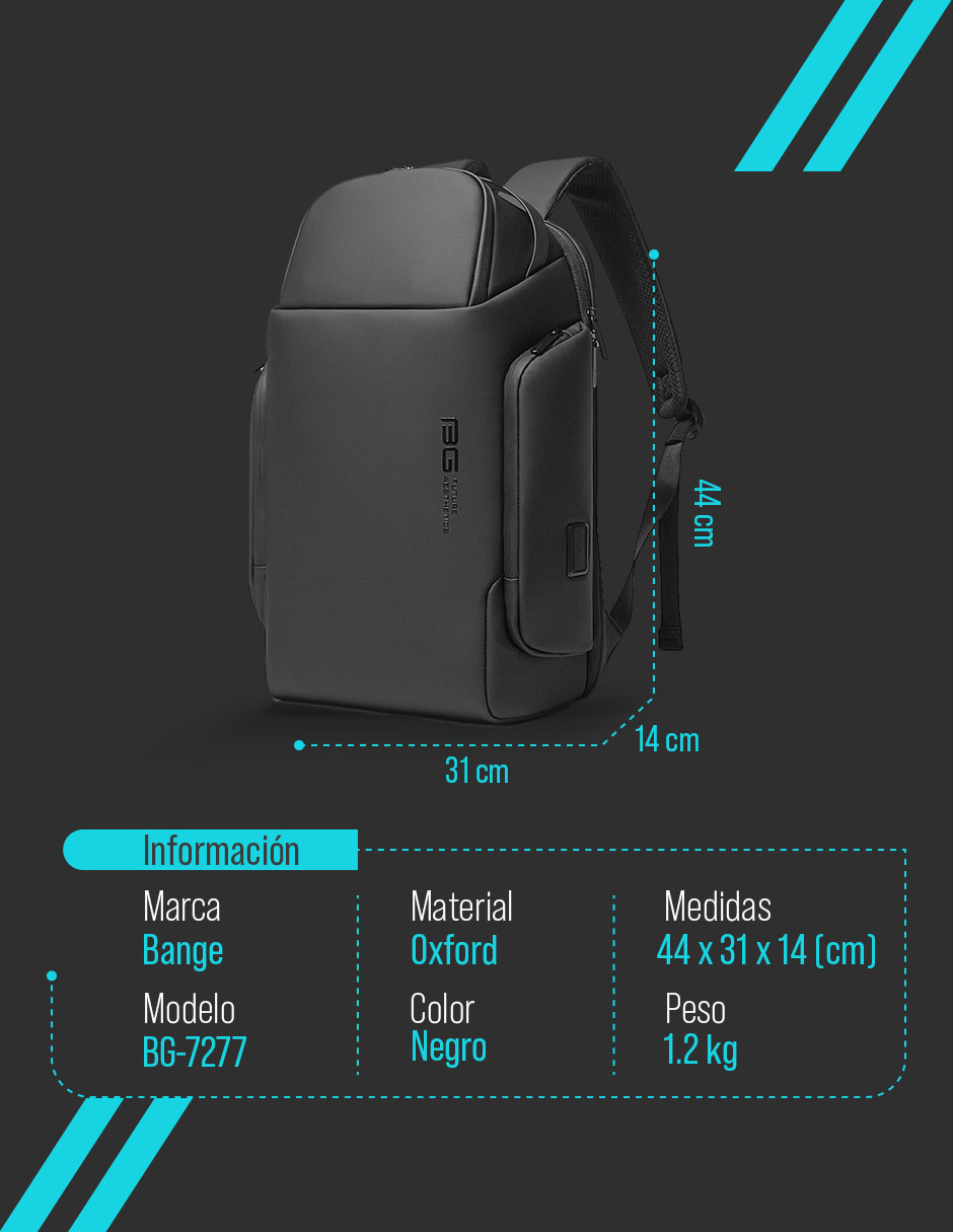 Foto 7 pulgar | Mochila Bange Bg-7277 para Laptop de 15.6"