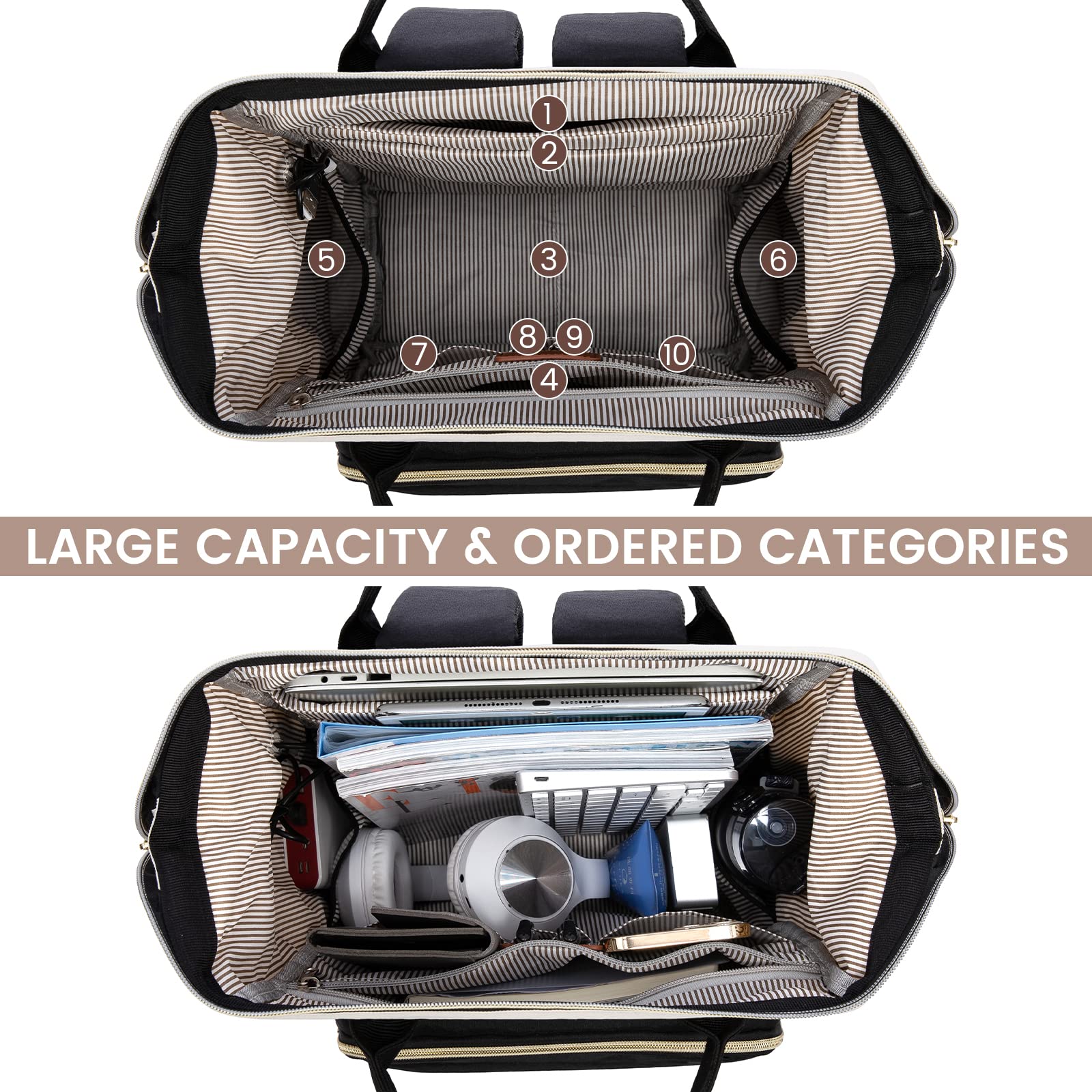 Foto 3 pulgar | Mochila Para Portátil Lovevook Para Mujer, 45 Cm, Impermeable, 18 Pulgadas - Venta Internacional.