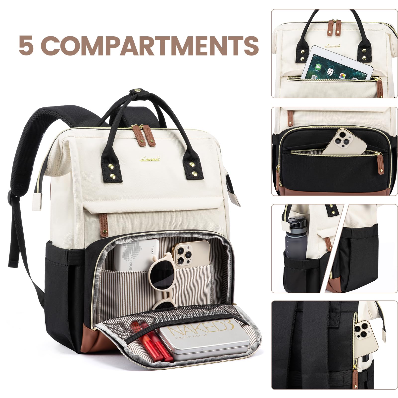 Foto 4 pulgar | Mochila Para Portátil Lovevook Para Mujer, 45 Cm, Impermeable, 18 Pulgadas - Venta Internacional.