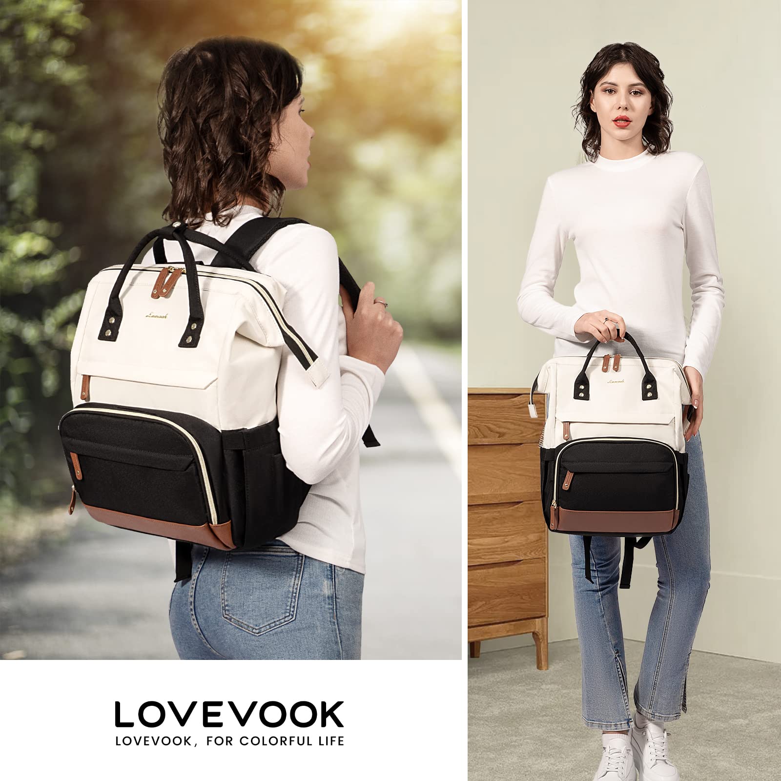 Foto 6 pulgar | Mochila Para Portátil Lovevook Para Mujer, 45 Cm, Impermeable, 18 Pulgadas - Venta Internacional.