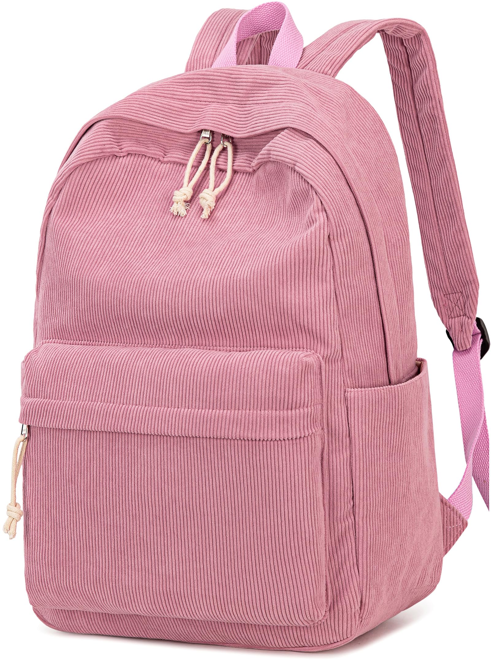 Mochila Escolar Btoop De Pana Para Portátil De 17 Pulgadas, Color Rosa - Venta Internacional.