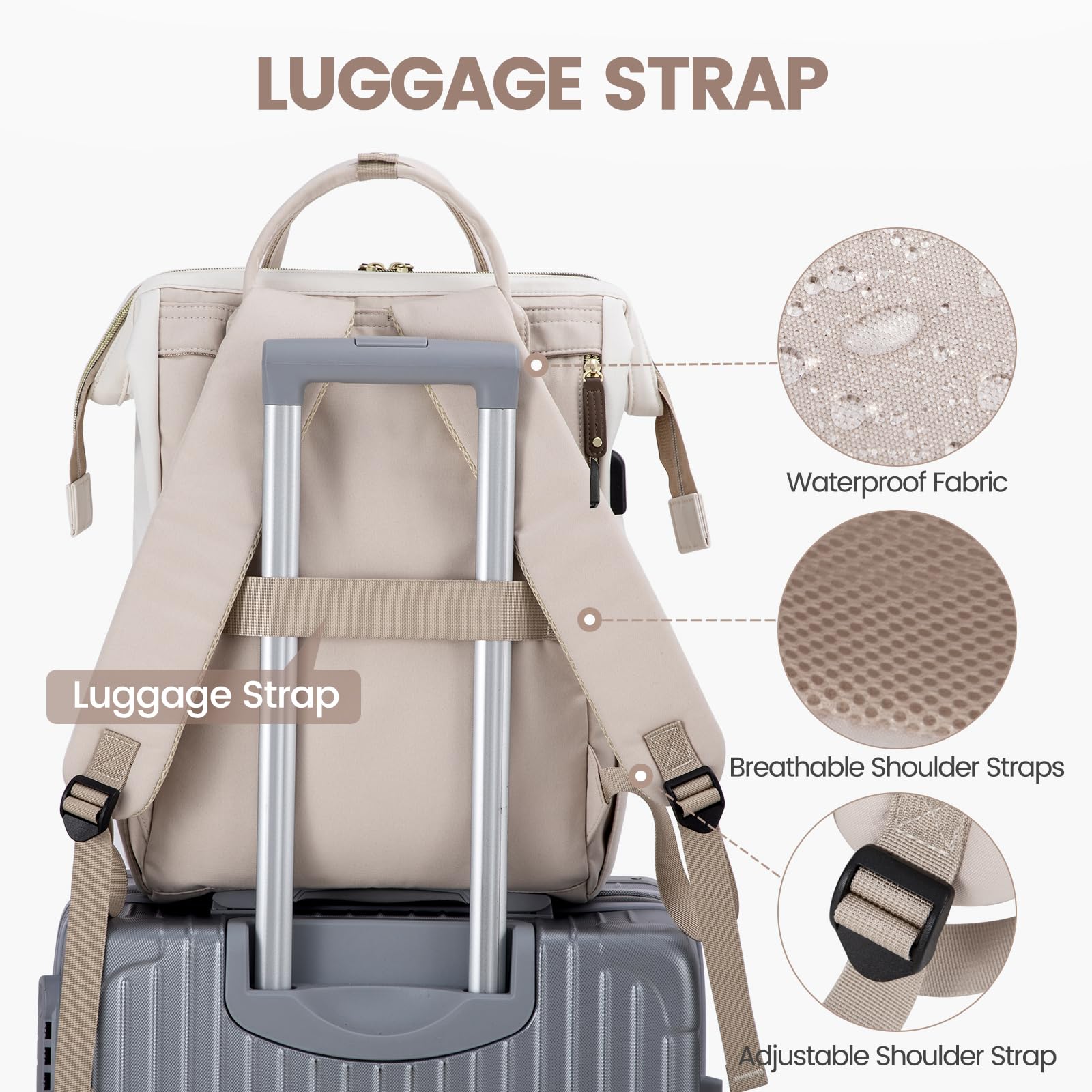 Foto 5 pulgar | Mochila Lovevook Laptop 15.6'' Impermeable Para Mujer - Venta Internacional.