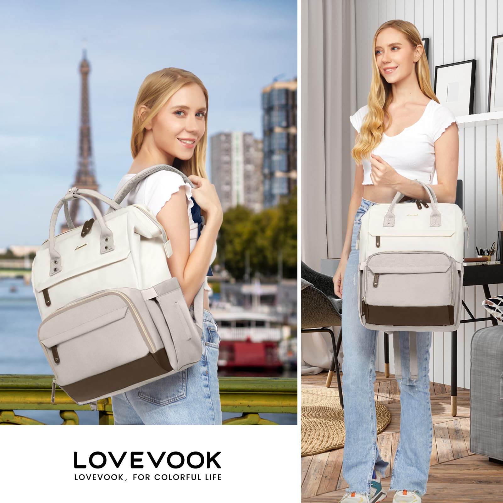 Foto 8 pulgar | Mochila Lovevook Laptop 15.6'' Impermeable Para Mujer - Venta Internacional.