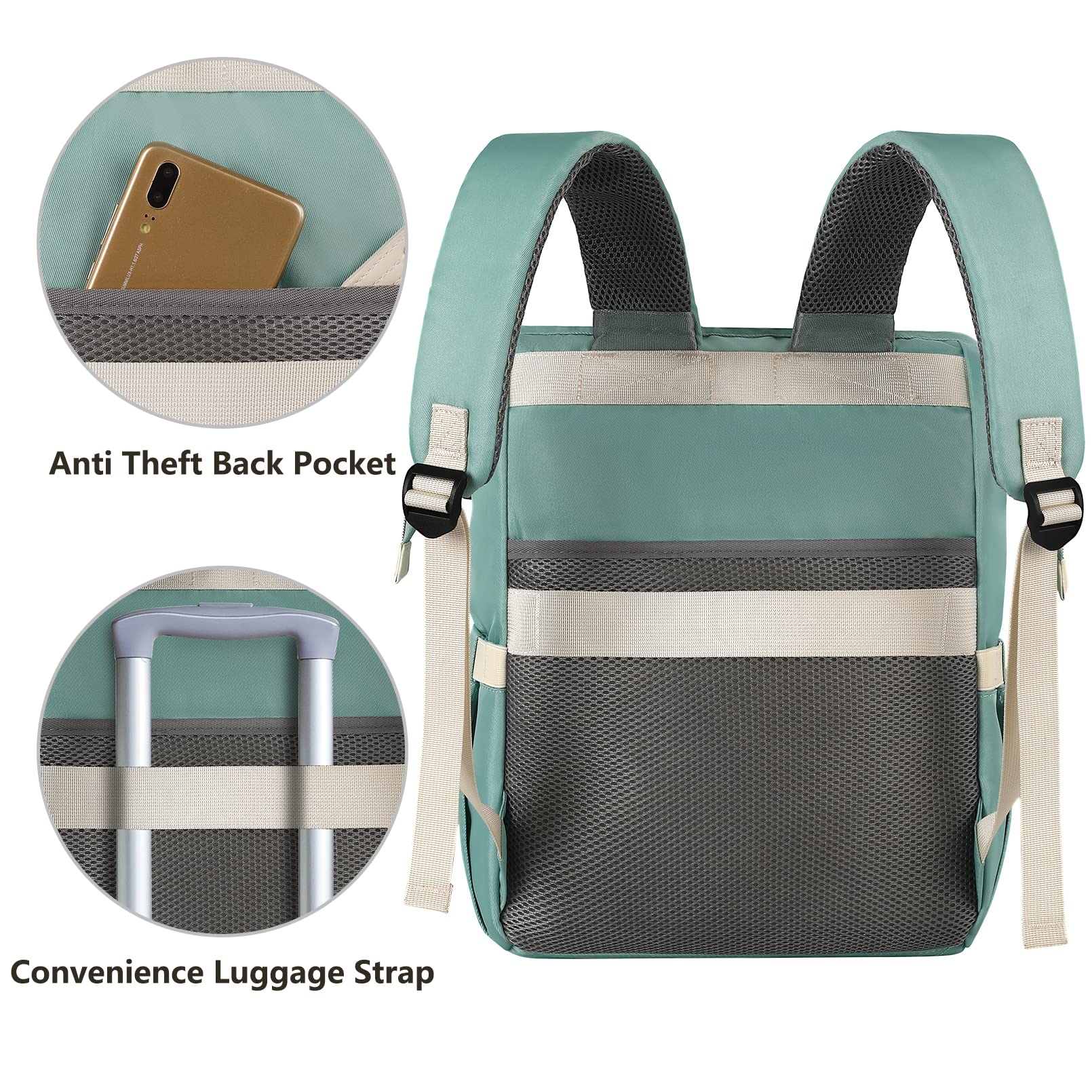 Foto 7 pulgar | Mochila Para Portátil Falanko Para Mujer De 17,3'' Con Puerto De Carga Usb - Venta Internacional.