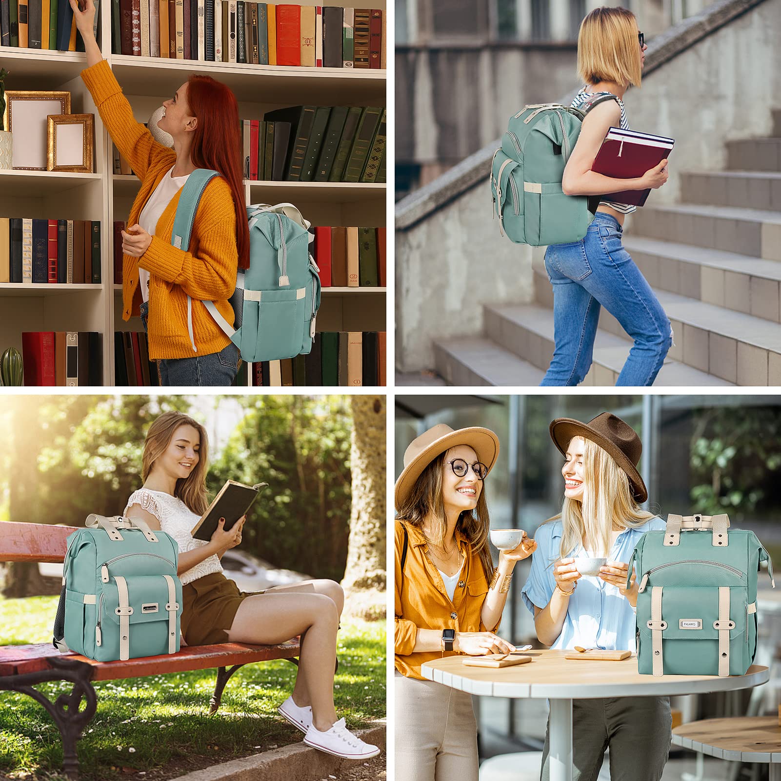 Foto 8 pulgar | Mochila Para Portátil Falanko Para Mujer De 17,3'' Con Puerto De Carga Usb - Venta Internacional.