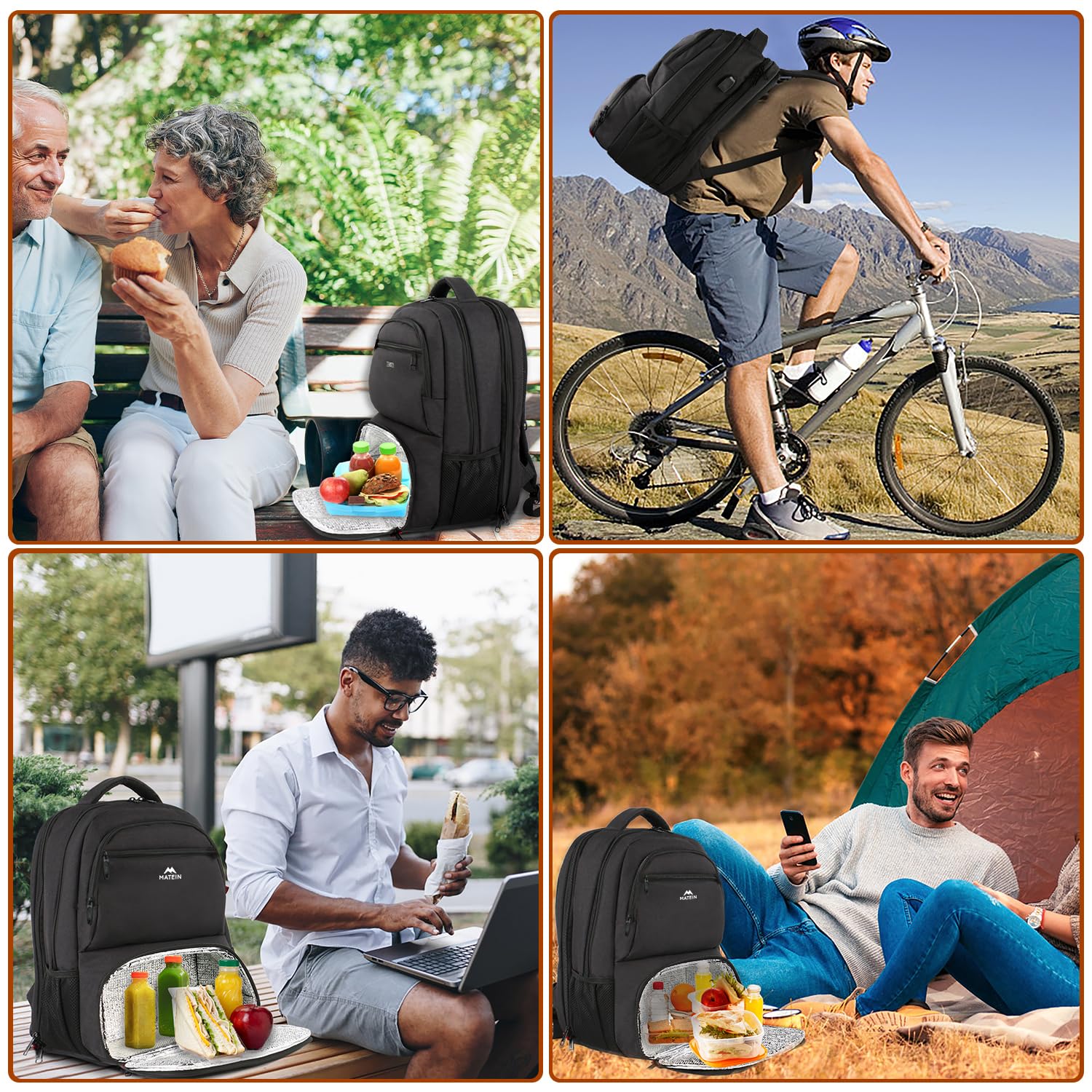 Foto 8 pulgar | Mochila Matein Para Hombre, 45 L, Con Puerto De Carga Usb, Color Negro - Venta Internacional.