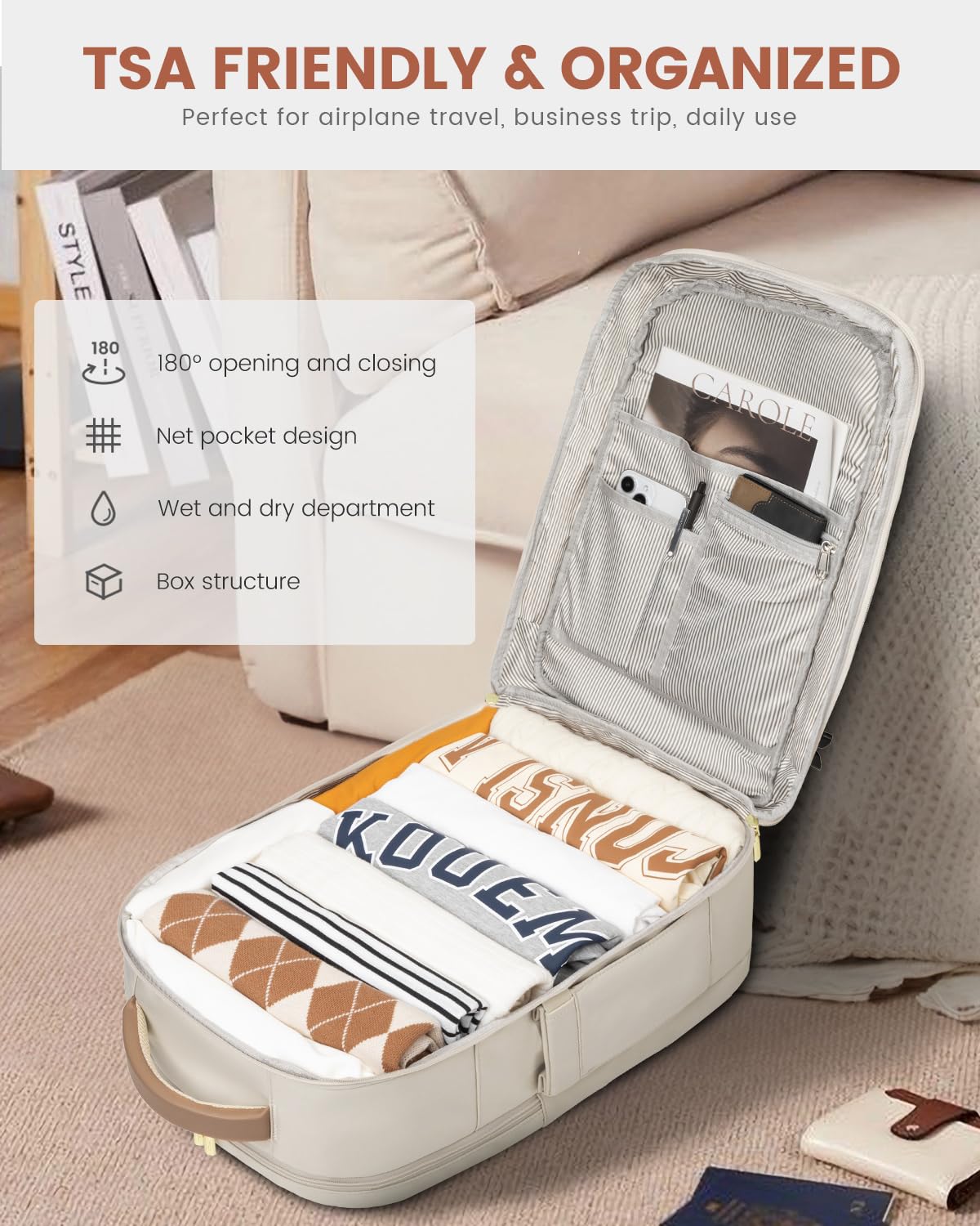 Foto 4 pulgar | Mochila De Viaje Lovevook 40l Para Mujer Con Portátil De 17 Pulgadas A Prueba De Agua - Venta Internacional.