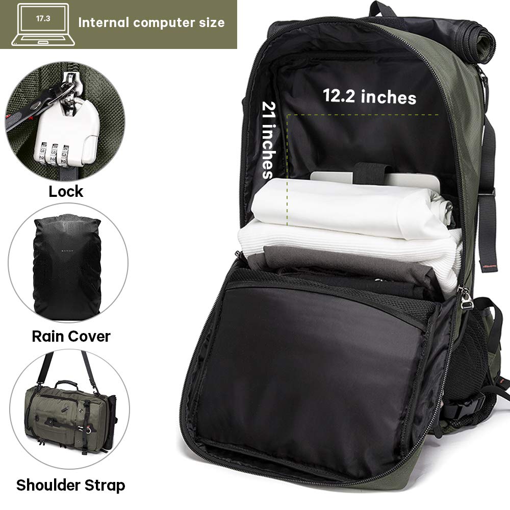 Foto 6 pulgar | Mochila Kaka Travel Convertible De 40 Litros Para Portátil De 17,3 Pulgadas - Venta Internacional.