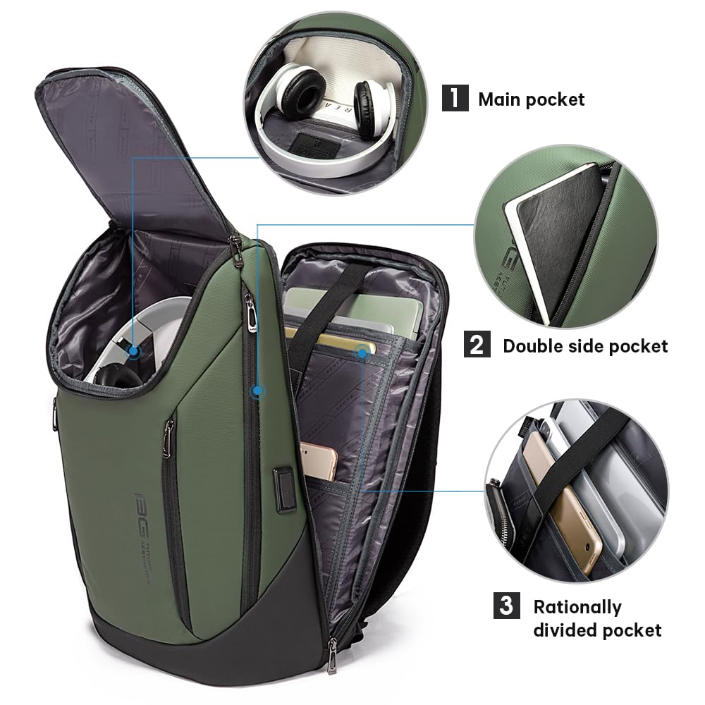 Foto 3 pulgar | Mochila Bange Business Smart Impermeable Para Portátil De 15,6 Pulgadas - Venta Internacional.