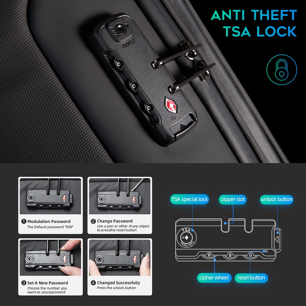 Foto 2 | Mochila Bange Antirrobo Business Para Portátil De 15,6 Pulgadas Con Usb - Venta Internacional.