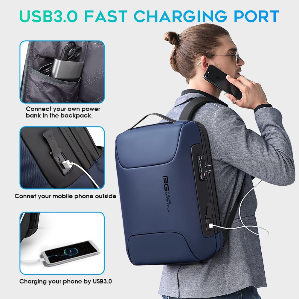 Foto 6 pulgar | Mochila Bange Antirrobo Business Para Portátil De 15,6 Pulgadas Con Usb - Venta Internacional.