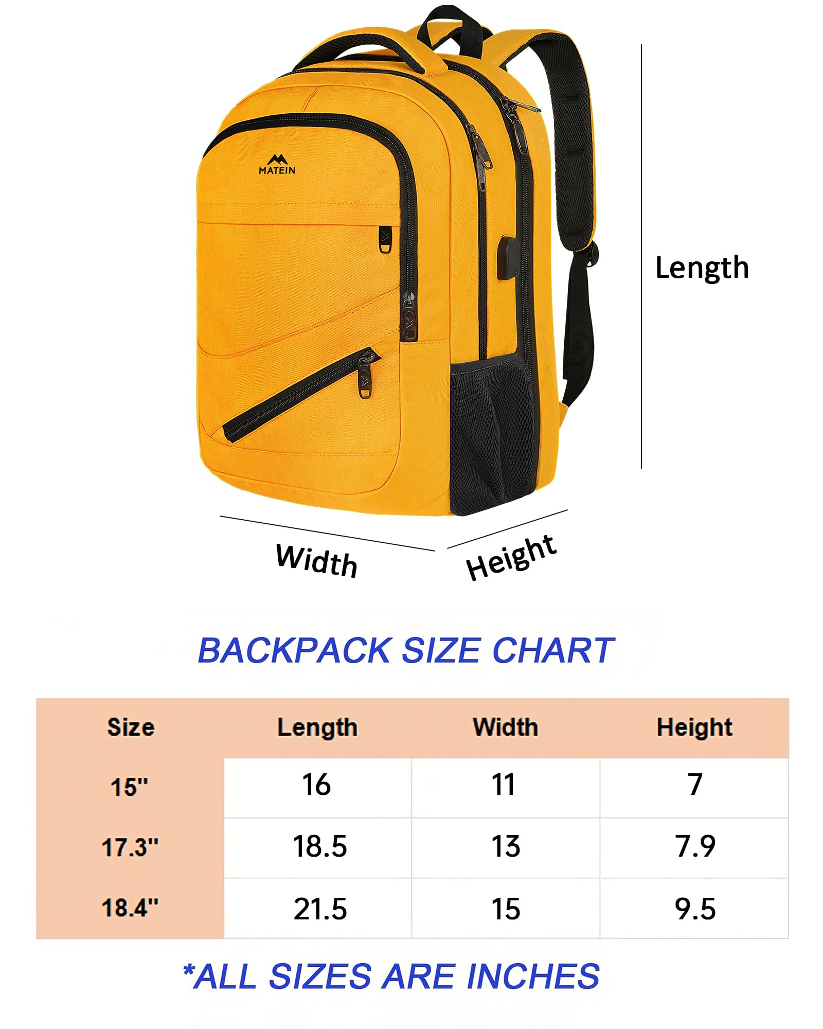 Foto 6 pulgar | Mochila Matein Extra Grande De Viaje De 50 Litros Con Compartimento Para Portátil - Venta Internacional.