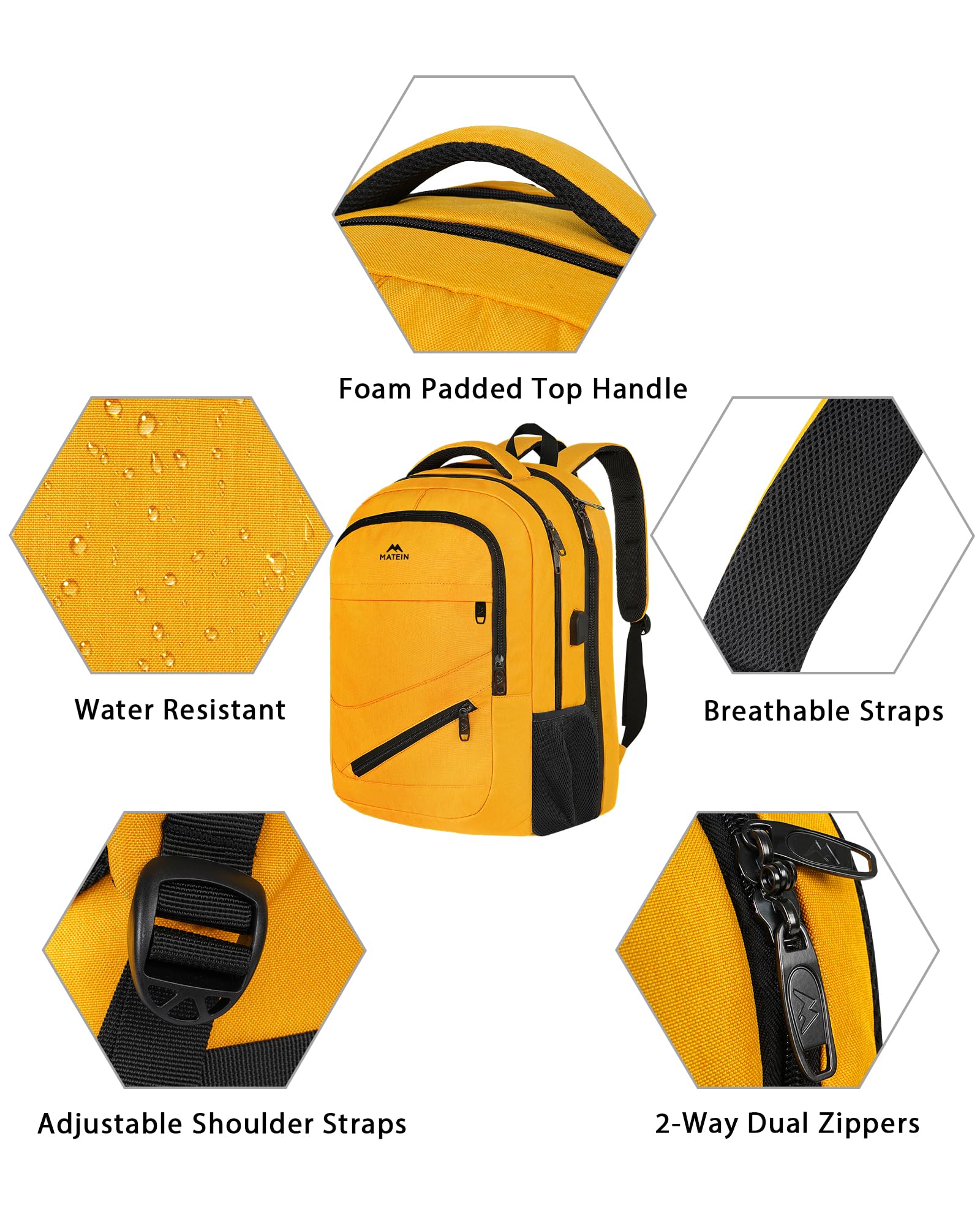 Foto 8 pulgar | Mochila Matein Extra Grande De Viaje De 50 Litros Con Compartimento Para Portátil - Venta Internacional.