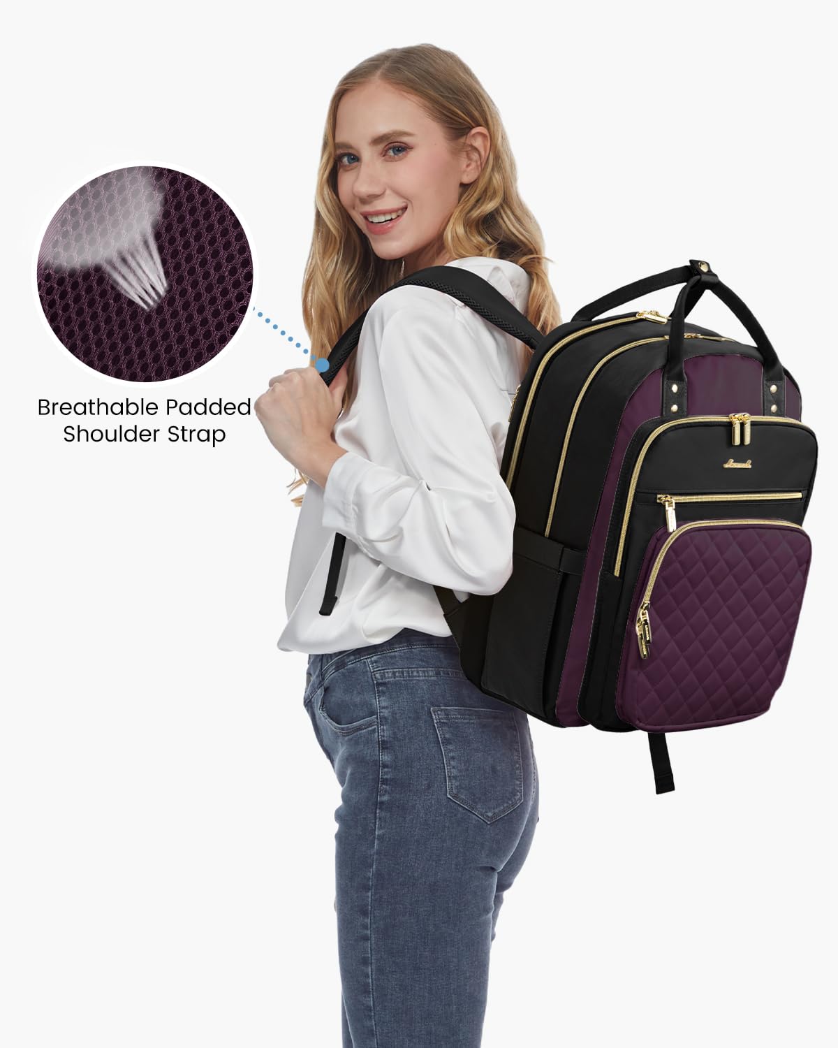 Foto 6 pulgar | Mochila Para Portátil Lovevook Para Mujer De 17 Pulgadas Resistente Al Agua - Venta Internacional.