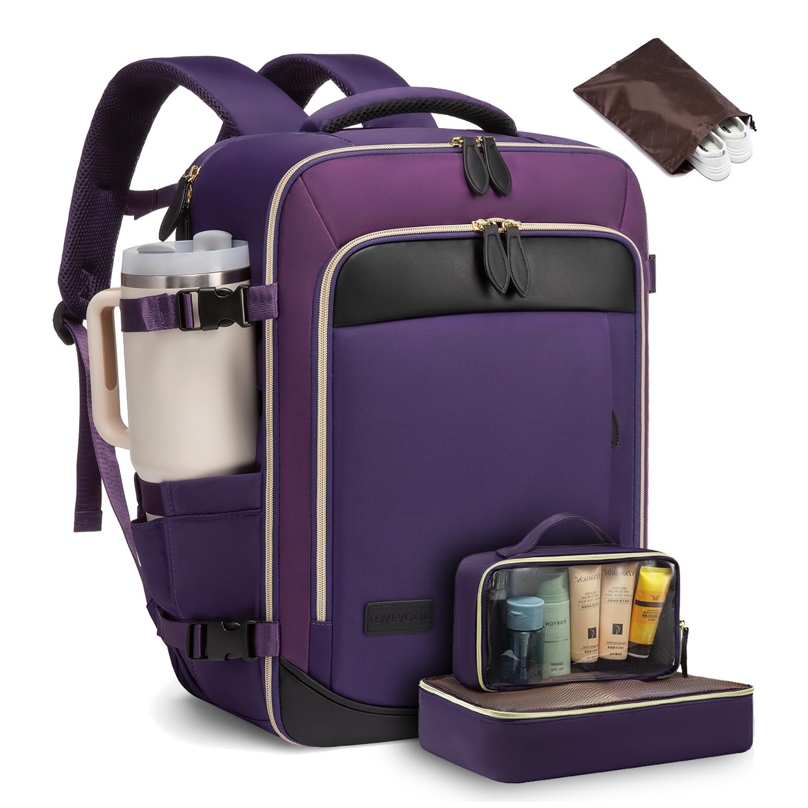 Foto 2 pulgar | Mochila De Viaje Lovevook De 40 Litros Para Mujer Con Cubos De Embalaje De 17 Pulgadas - Venta Internacional.