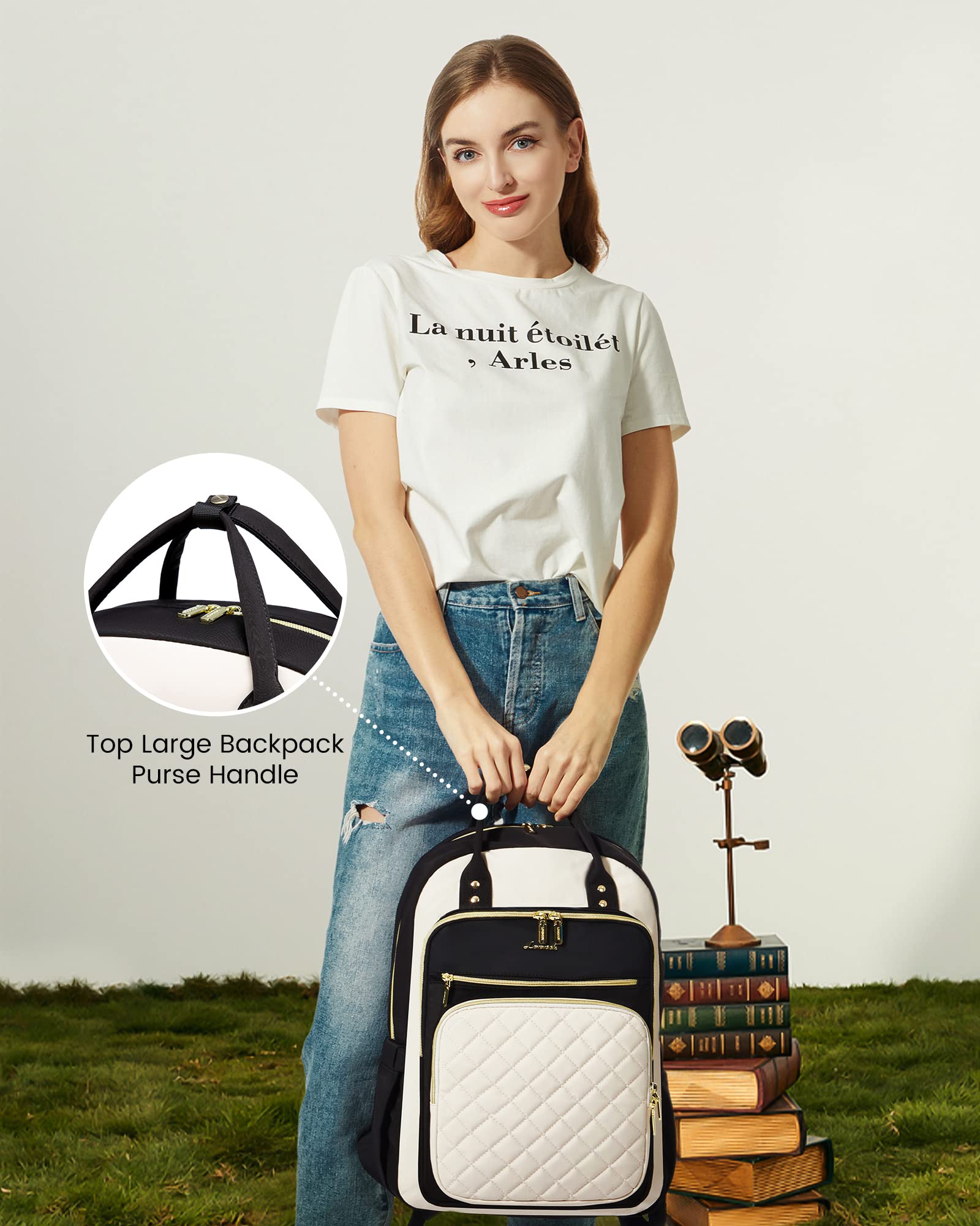Foto 4 | Mochila Para Portátil Lovevook Fashion Travel Work 15.6 Pulgadas Para Mujer - Venta Internacional.