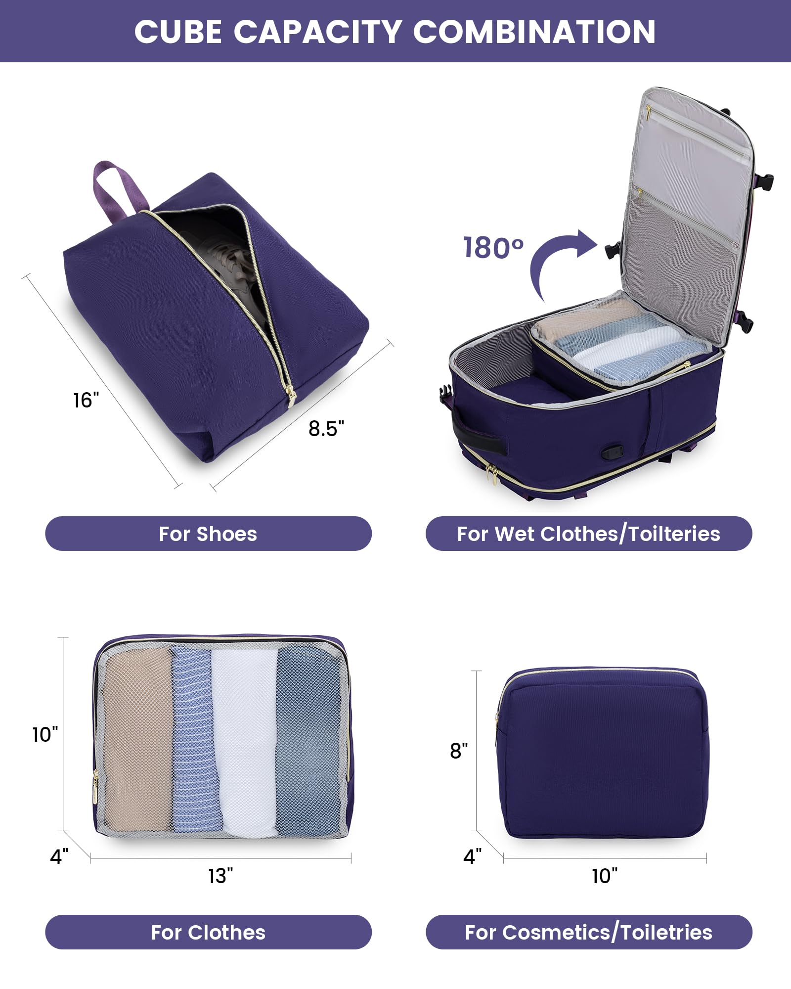 Foto 5 pulgar | Mochila Lovevook Large Travel De 40 Litros Para Mujer Con Portátil De 17 Pulgadas - Venta Internacional.