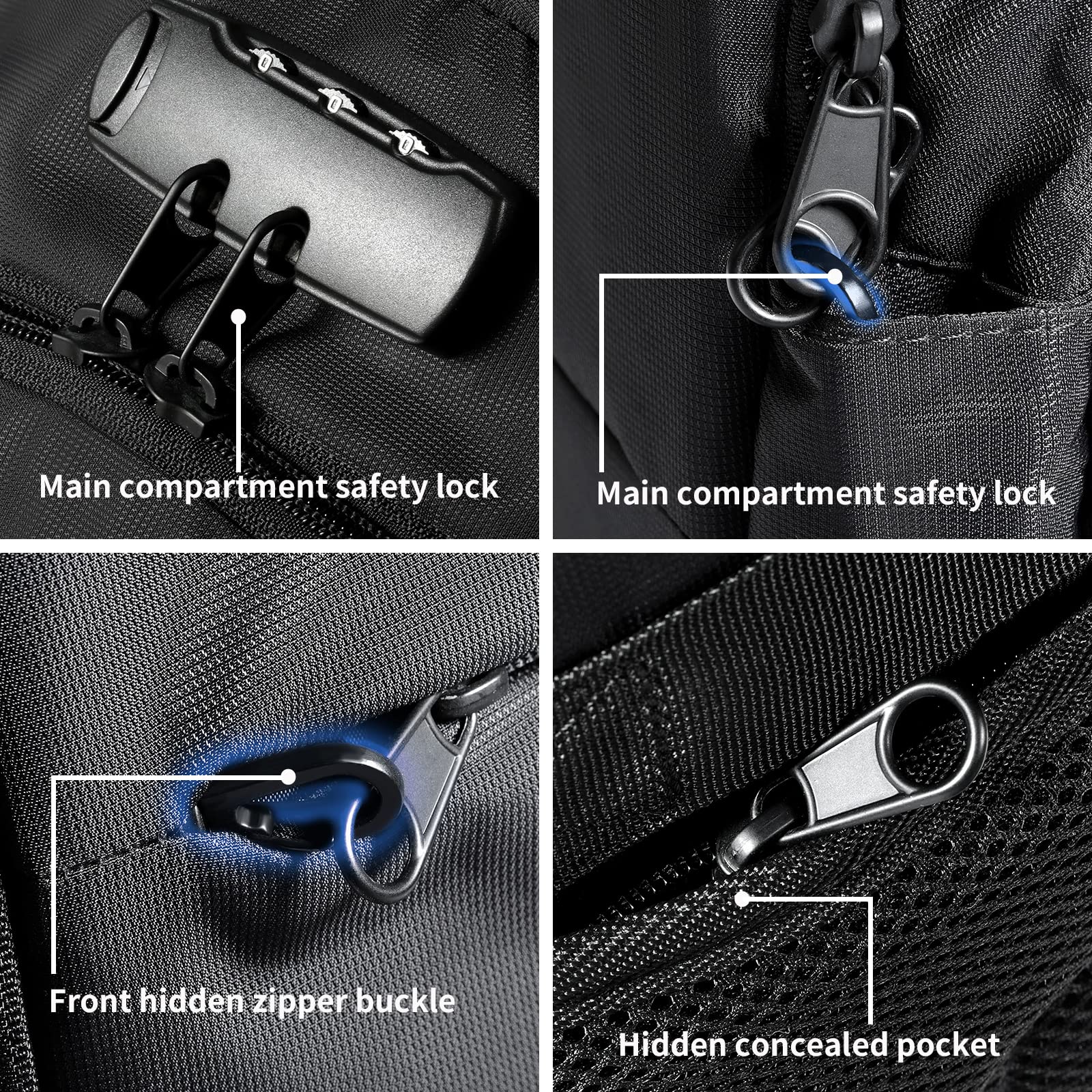 Foto 3 pulgar | Mochila Para Portátil Tzowla 35l Antirrobo Con Puerto De Carga Usb - Venta Internacional.