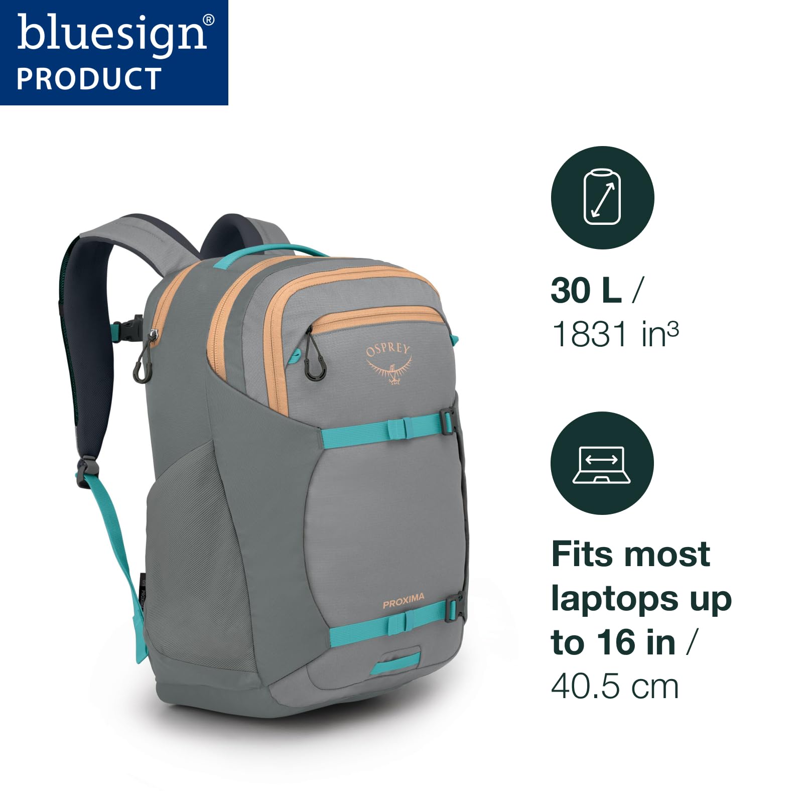 Foto 3 pulgar | Mochila Osprey Proxima 30l Para Portátil Commuter, Color Gris - Venta Internacional.