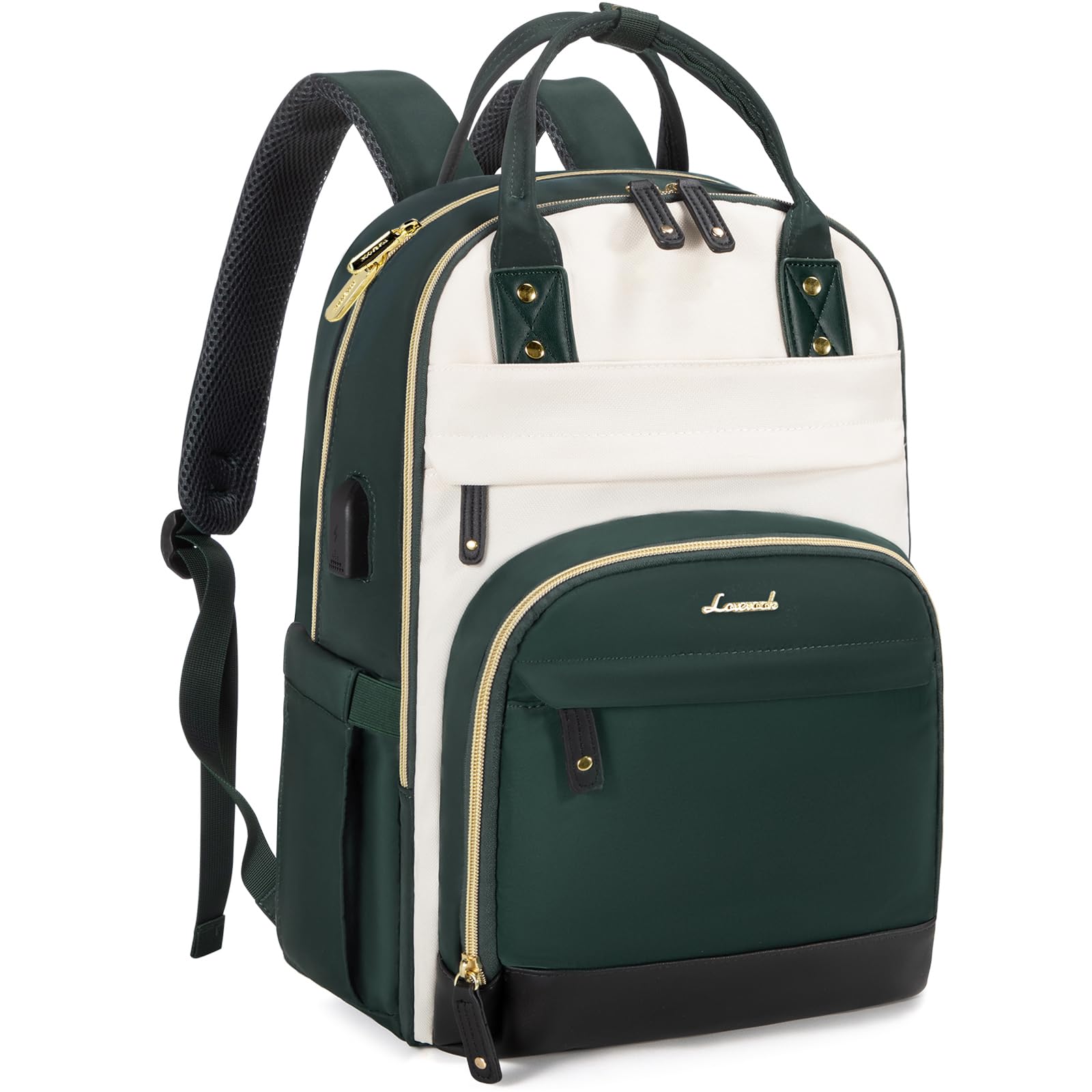 Mochila Para Portátil Lovevook Para Mujer, 15.6 Pulgadas, Impermeable, Color Beige - Venta Internacional.