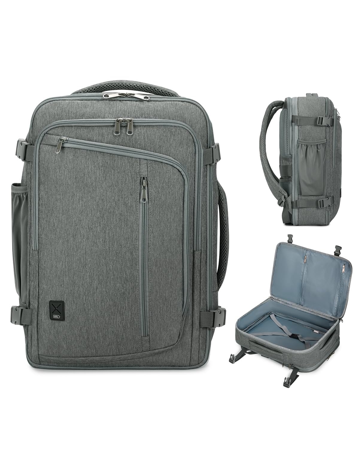 Foto 2 pulgar | Mochila Wandf Expandible Para Portátil De 17 Pulgadas, 32 L, Color Gris - Venta Internacional.
