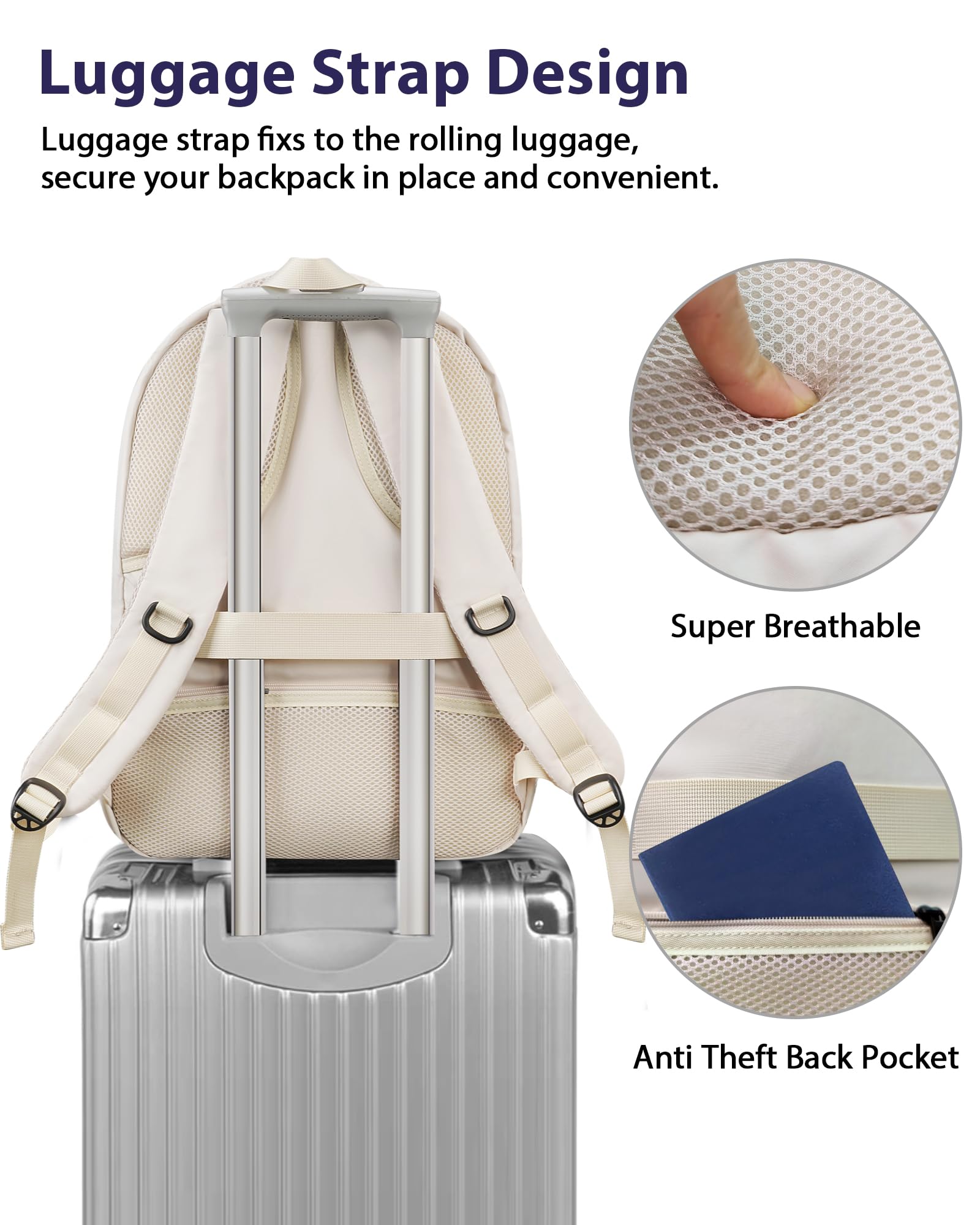 Foto 4 pulgar | Mochila De Viaje Matein Tsa Extra Grande De 50 Litros Para Mujer De 18 Pulgadas - Venta Internacional.
