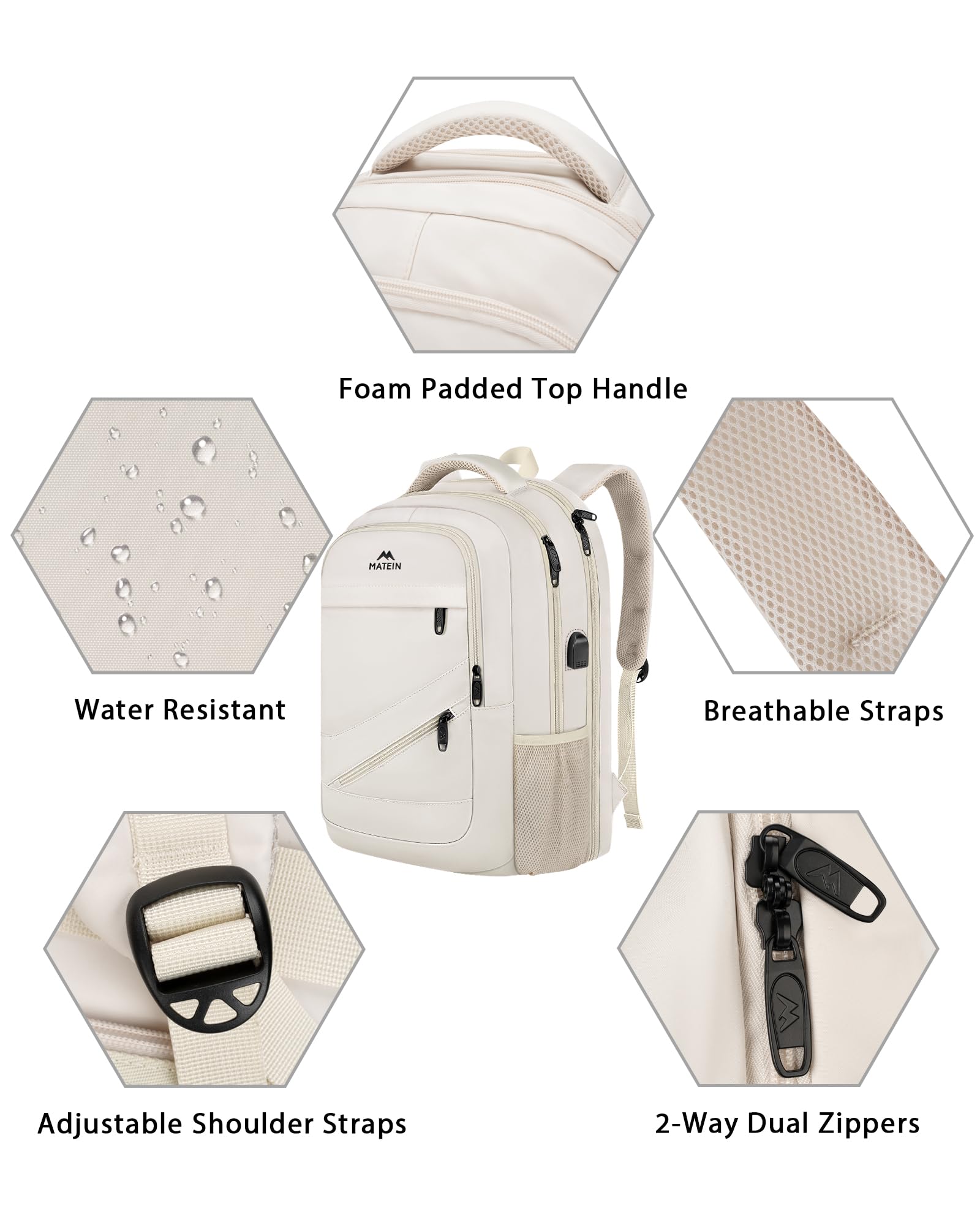 Foto 8 pulgar | Mochila De Viaje Matein Tsa Extra Grande De 50 Litros Para Mujer De 18 Pulgadas - Venta Internacional.