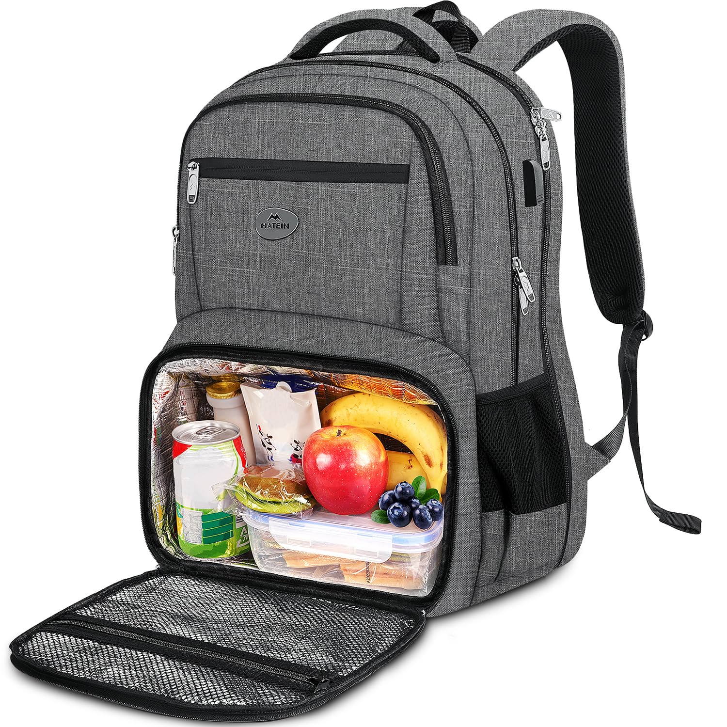 Foto 2 pulgar | Mochila Matein, Bolsa De Trabajo Para Portátil De 18 Pulgadas, Gris - Venta Internacional.