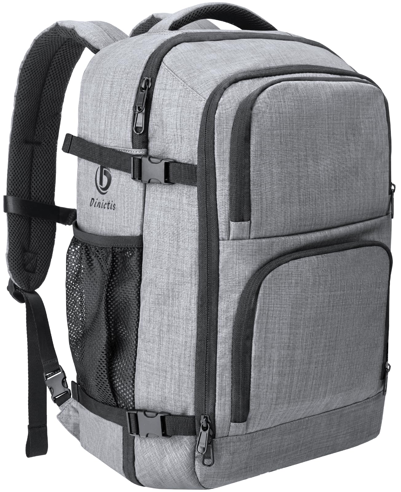 Mochila De Viaje Dinictis Carry-on Flight Para Portátil De 17 Pulgadas, 40 Litros, Gris - Venta Internacional.