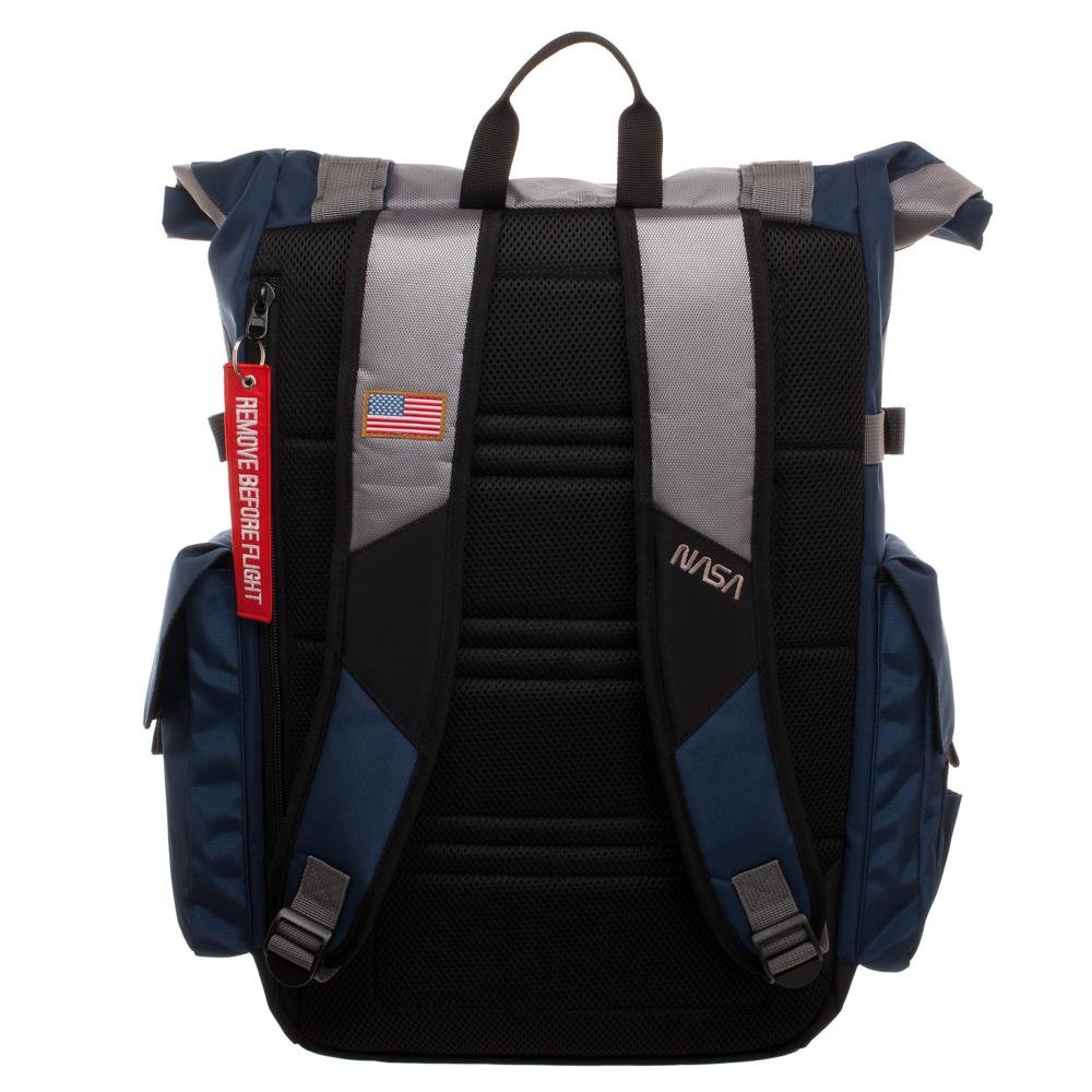 Foto 5 pulgar | Mochila Nasa Roll-top Bioworld Azul Marino/gris Poliéster - Venta Internacional.