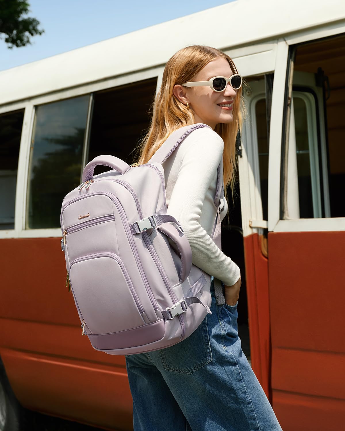 Foto 3 pulgar | Mochila De Viaje Lovevook 50l Para Mujer Con Portátil Waterpro De 18 Pulgadas - Venta Internacional.
