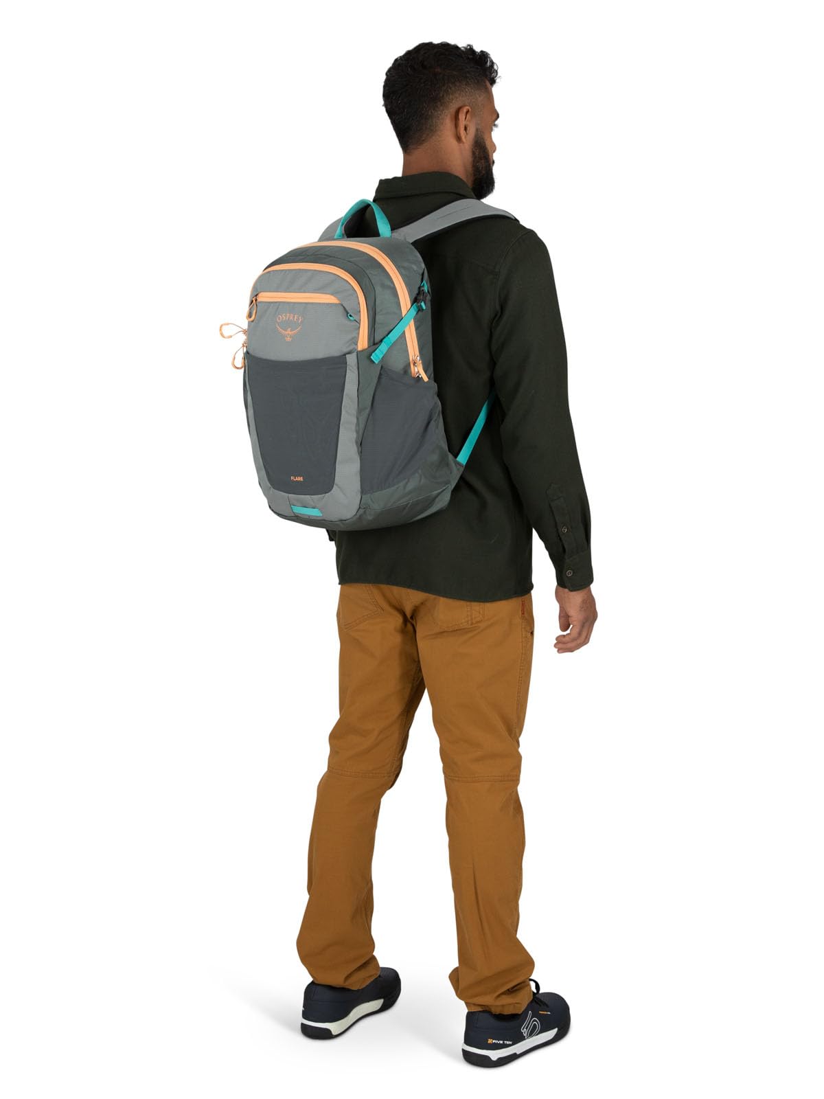Foto 6 | Mochila Osprey Flare Everyday Para Portátil De 16 Pulgadas, Color Gris - Venta Internacional.