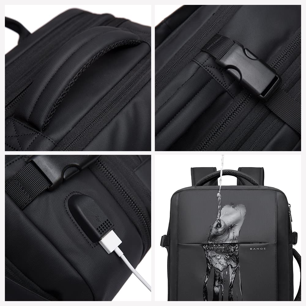 Foto 7 | Mochila De Viaje Bange Para Portátil De 17,3 Pulgadas, Expandible, Impermeable, De 35 Litros - Venta Internacional.