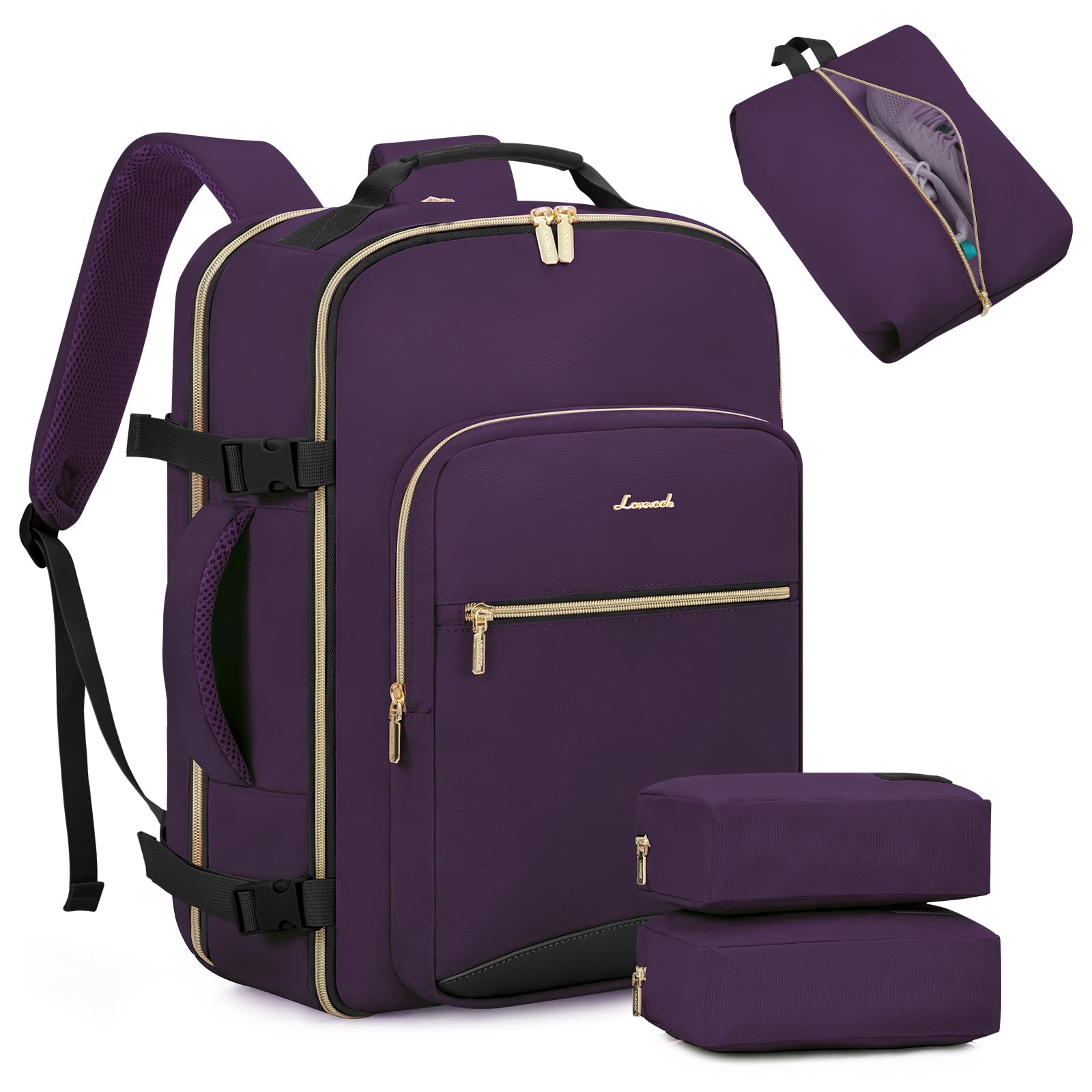 Foto 2 pulgar | Mochila De Viaje Lovevook 40l Para Ordenador Portátil De 17 Pulgadas Para Mujer Y Hombre, Color Morado - Venta Int