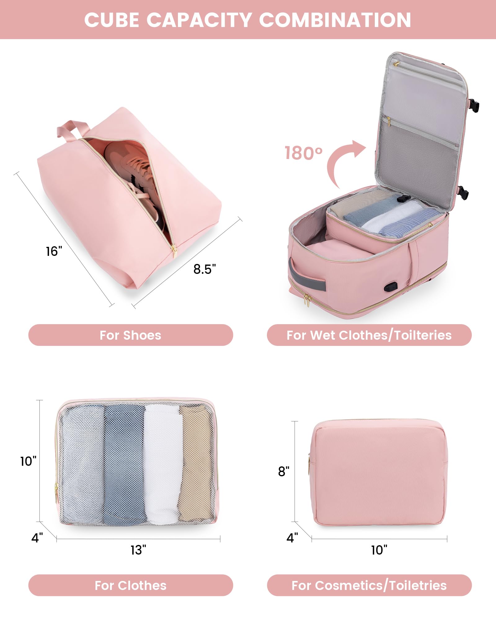 Foto 5 pulgar | Mochila Lovevook Large Travel De 40 Litros Para Mujer Con Portátil De 17 Pulgadas - Venta Internacional.