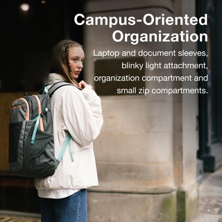 Foto 3 | Mochila Osprey Flare Commuter Para Portátil De 16 Pulgadas, Color Negro Y Gris Carbón - Venta Internacional.
