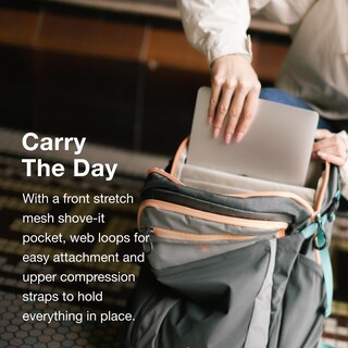 Foto 5 | Mochila Osprey Flare Commuter Para Portátil De 16 Pulgadas, Color Negro Y Gris Carbón - Venta Internacional.